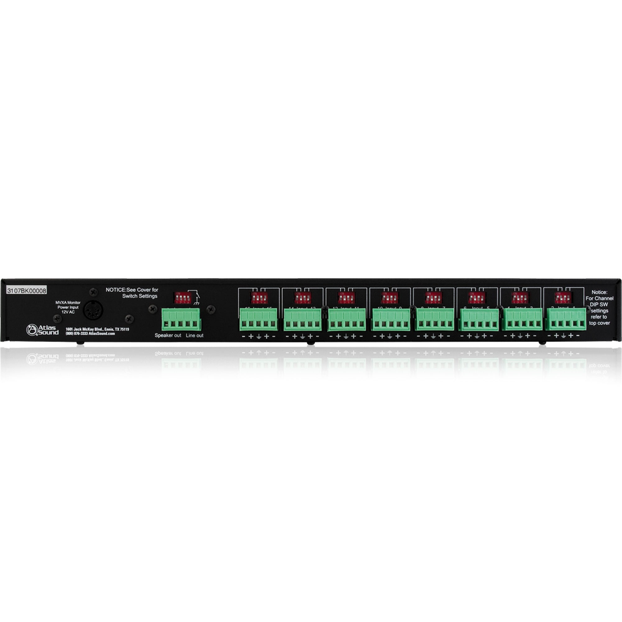 AtlasIED MVXA-2016 16 Channel Active Audio Monitor Panel