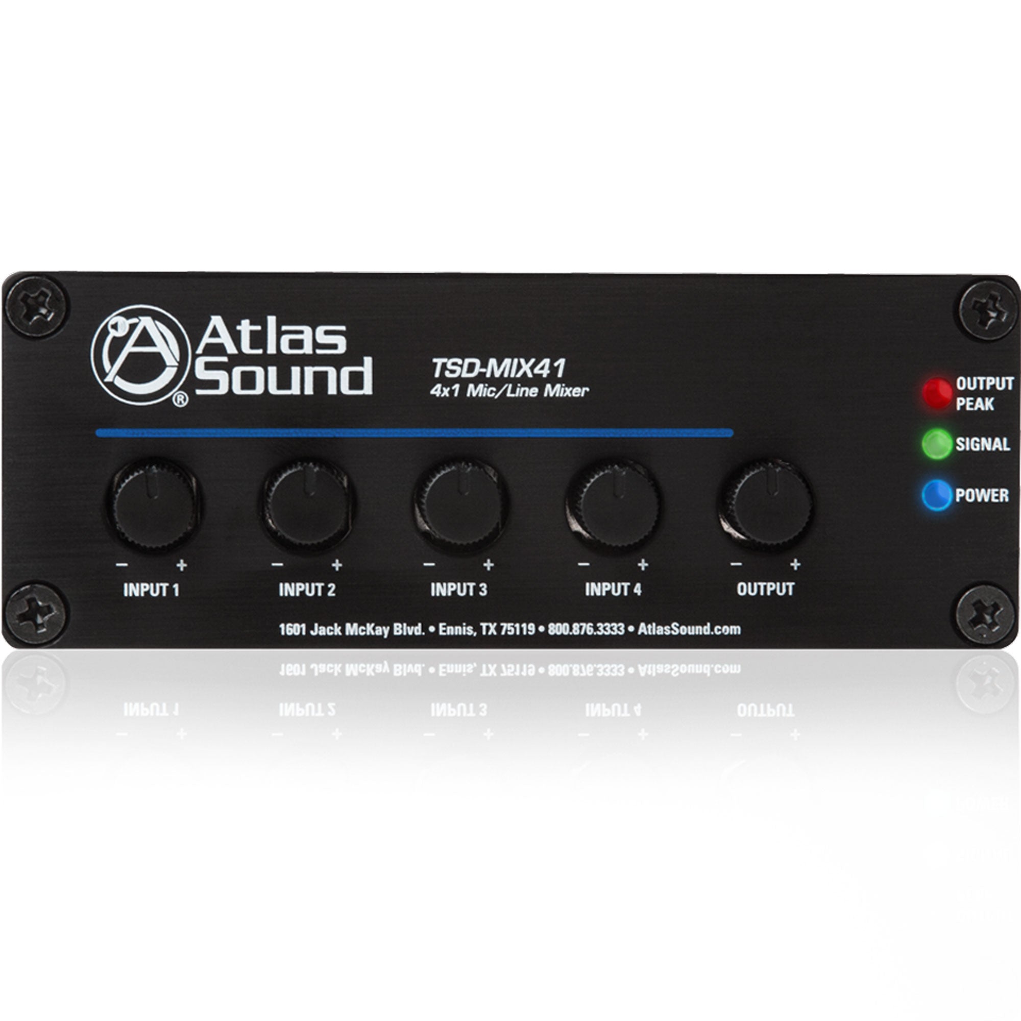 AtlasIED TSD-MIX41 4 x 1 Mic/Line Mixer