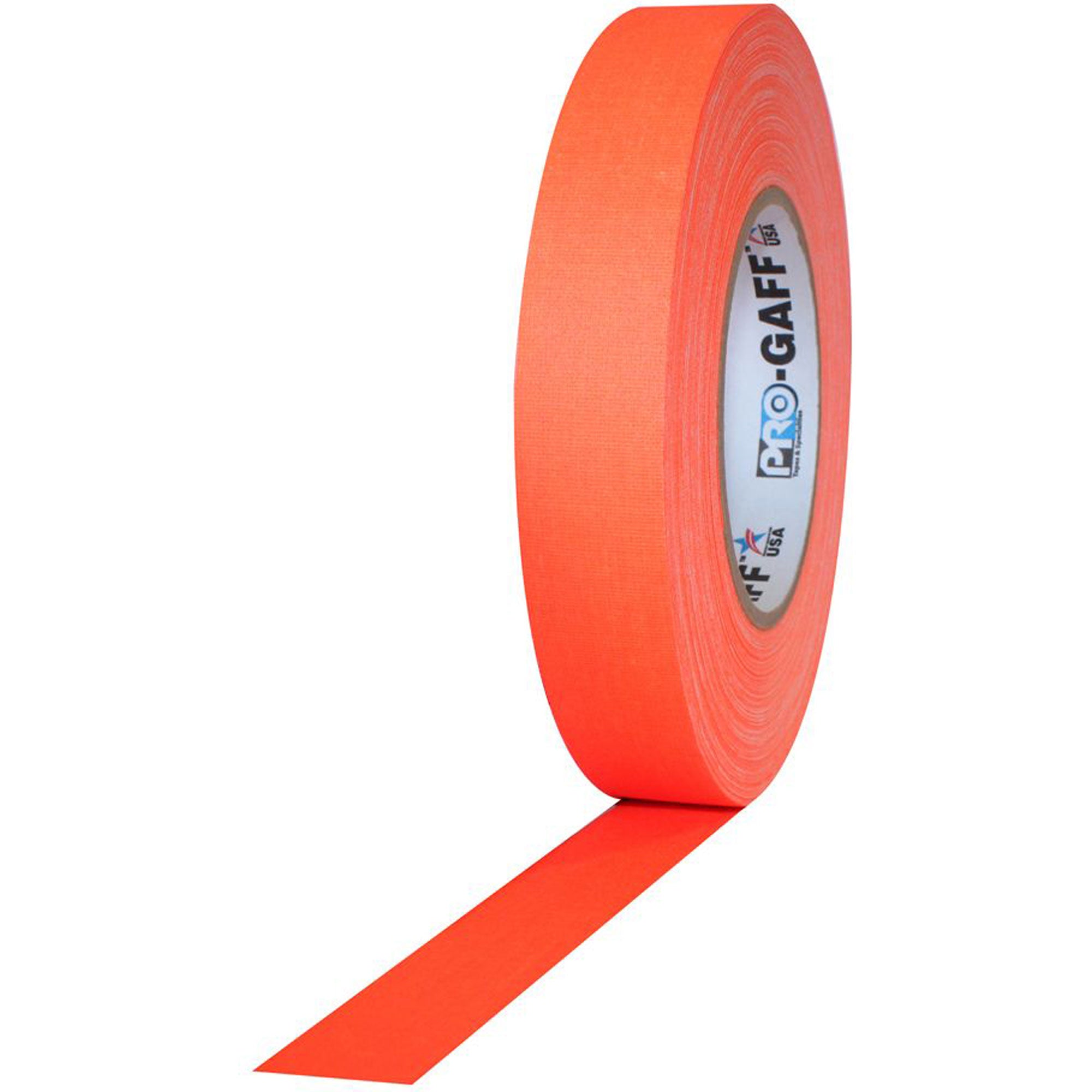 ProTapes Pro Gaff Premium Matte Cloth Gaffers Tape 1" x 50yds (Fluorescent Orange)