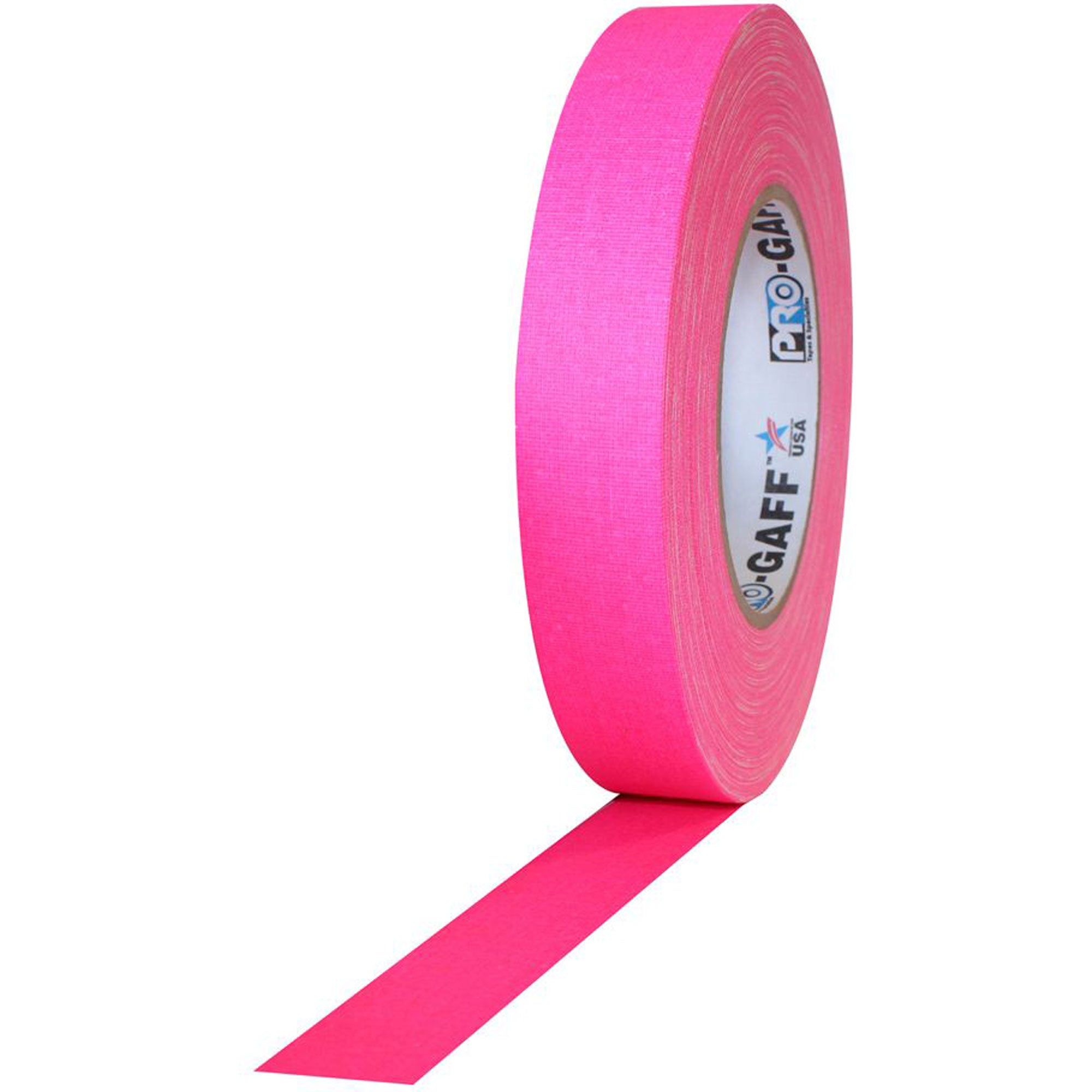 ProTapes Pro Gaff Premium Matte Cloth Gaffers Tape 1" x 50yds (Fluorescent Pink)