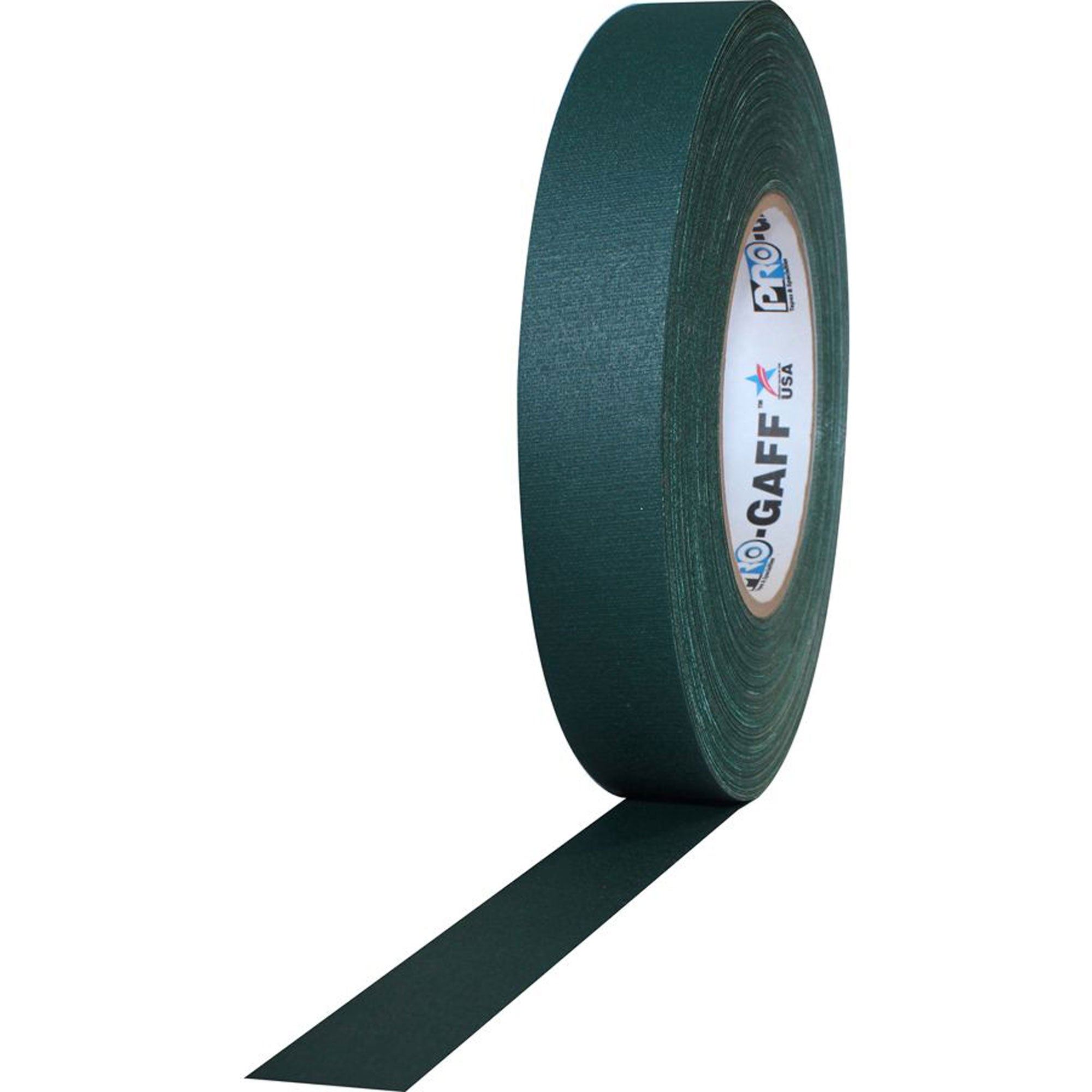 ProTapes Pro Gaff Premium Matte Cloth Gaffers Tape 1" x 55yds (Green, Case of 48)