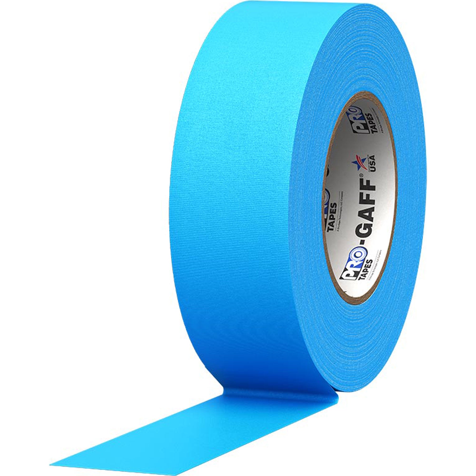 ProTapes Pro Gaff Premium Matte Cloth Gaffers Tape 2" x 50yds (Fluorescent Blue, Case of 24)