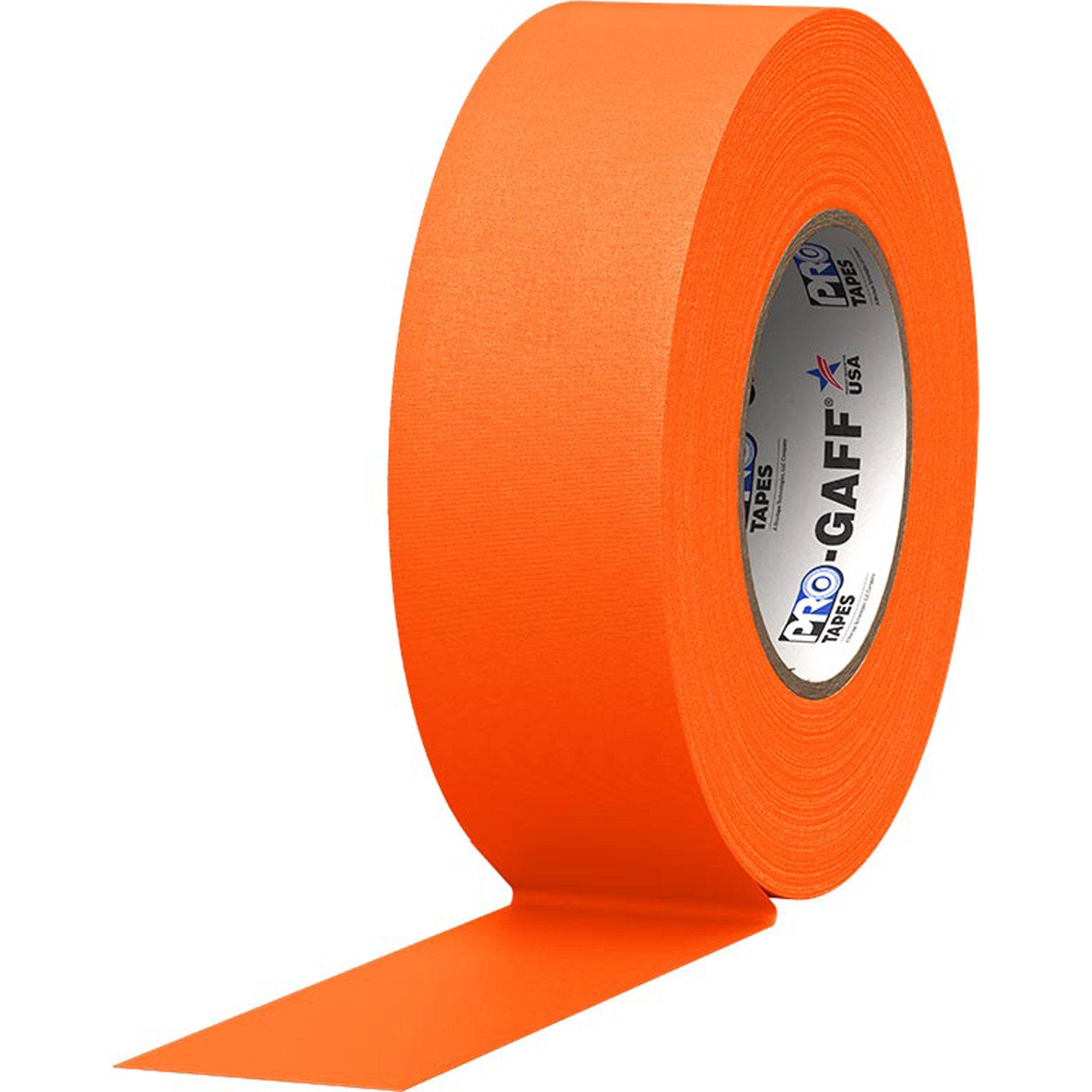 ProTapes Pro Gaff Premium Matte Cloth Gaffers Tape 2" x 50yds (Fluorescent Orange)