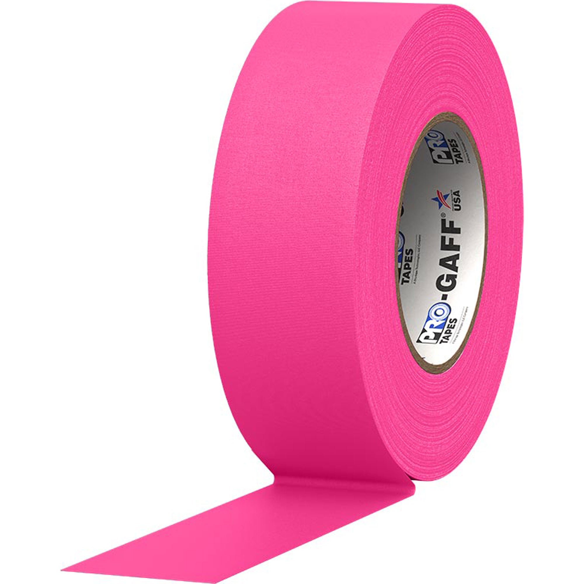 ProTapes Pro Gaff Premium Matte Cloth Gaffers Tape 2" x 50yds (Fluorescent Pink)