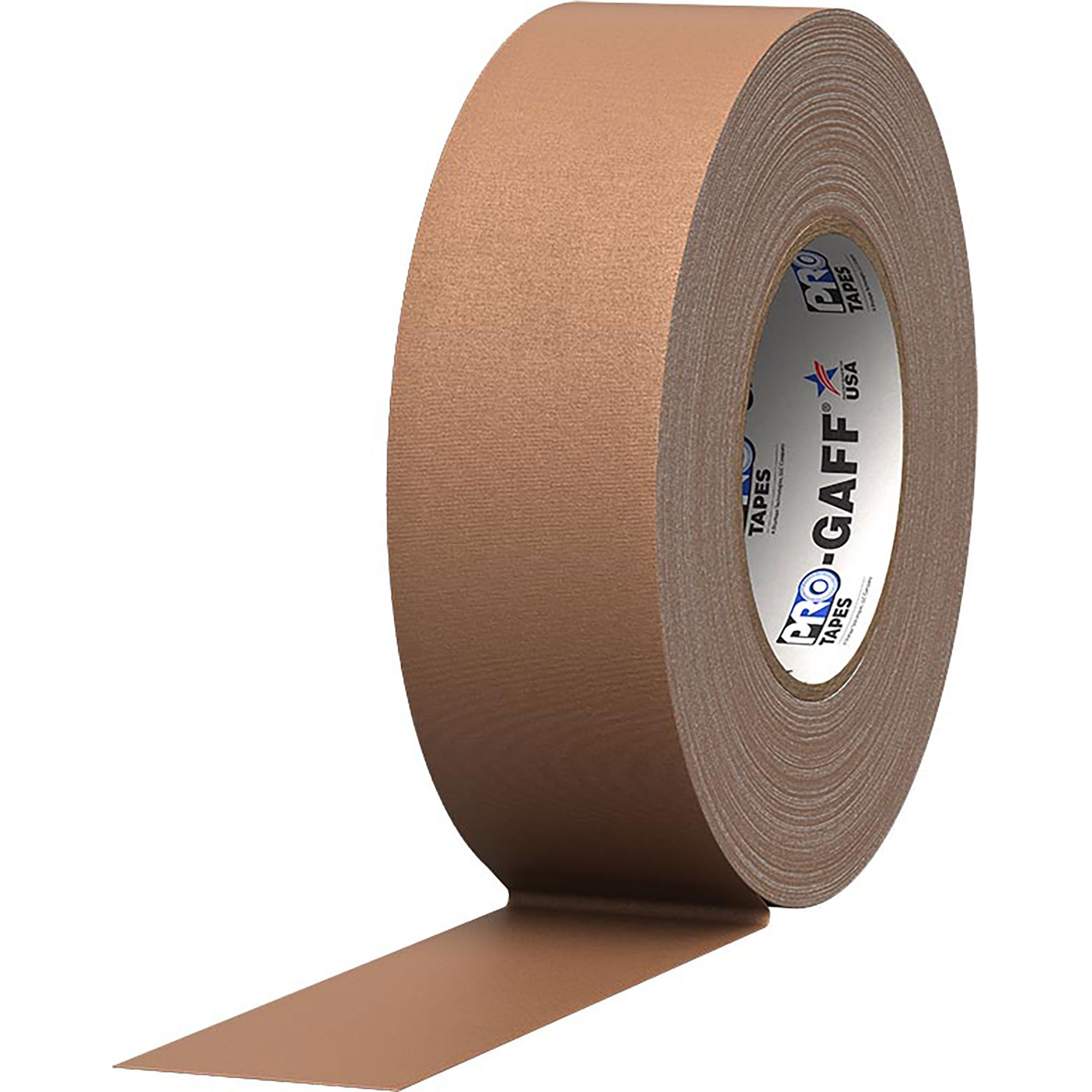 ProTapes Pro Gaff Premium Matte Cloth Gaffers Tape 2" x 55yds (Tan, Case of 24)