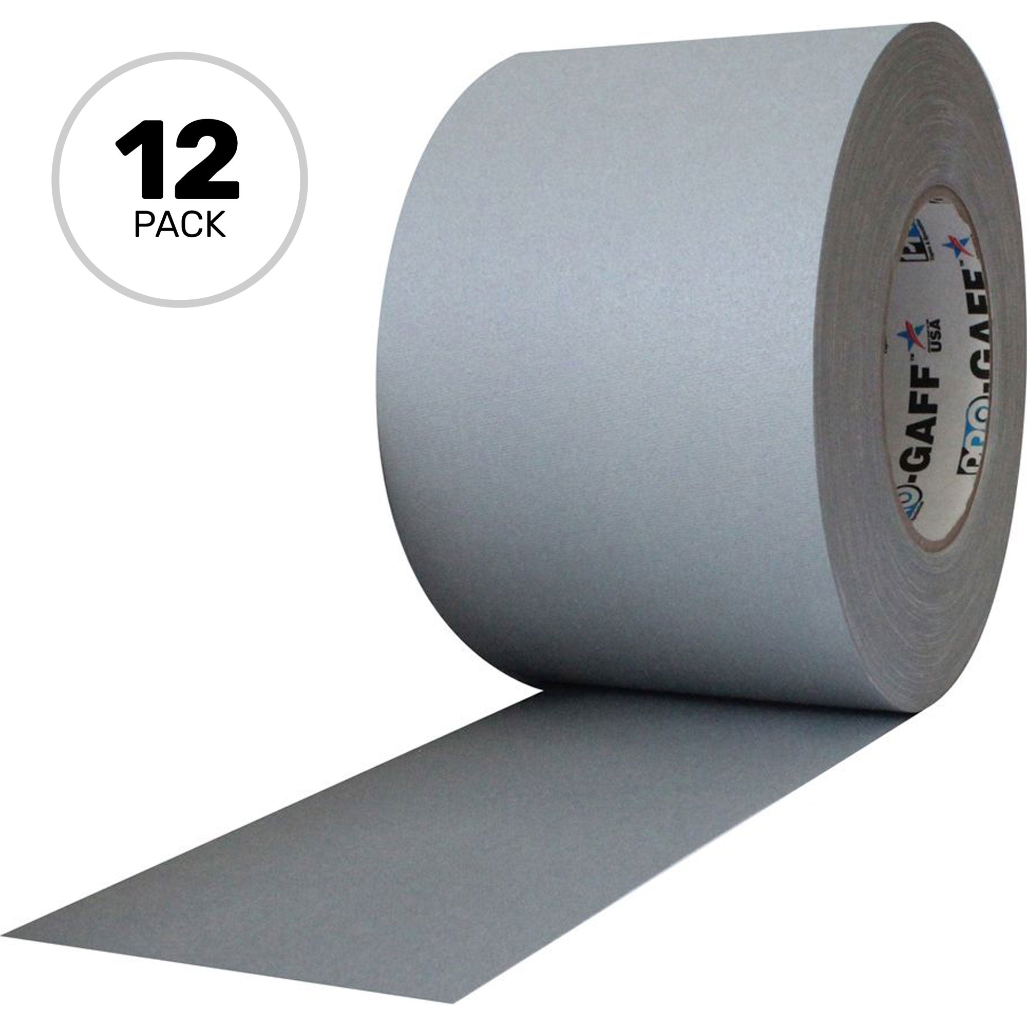 ProTapes Pro Gaff Premium Matte Cloth Gaffers Tape 4" x 55yds (Grey, Case of 12)