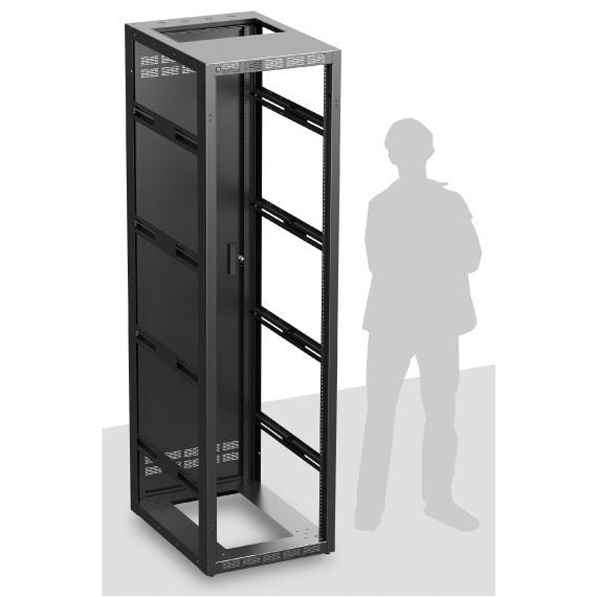 AtlasIED 544-30-MPRD Stand Alone or Gangable Rack (44RU, 30" Deep, Perforated Rear Door)