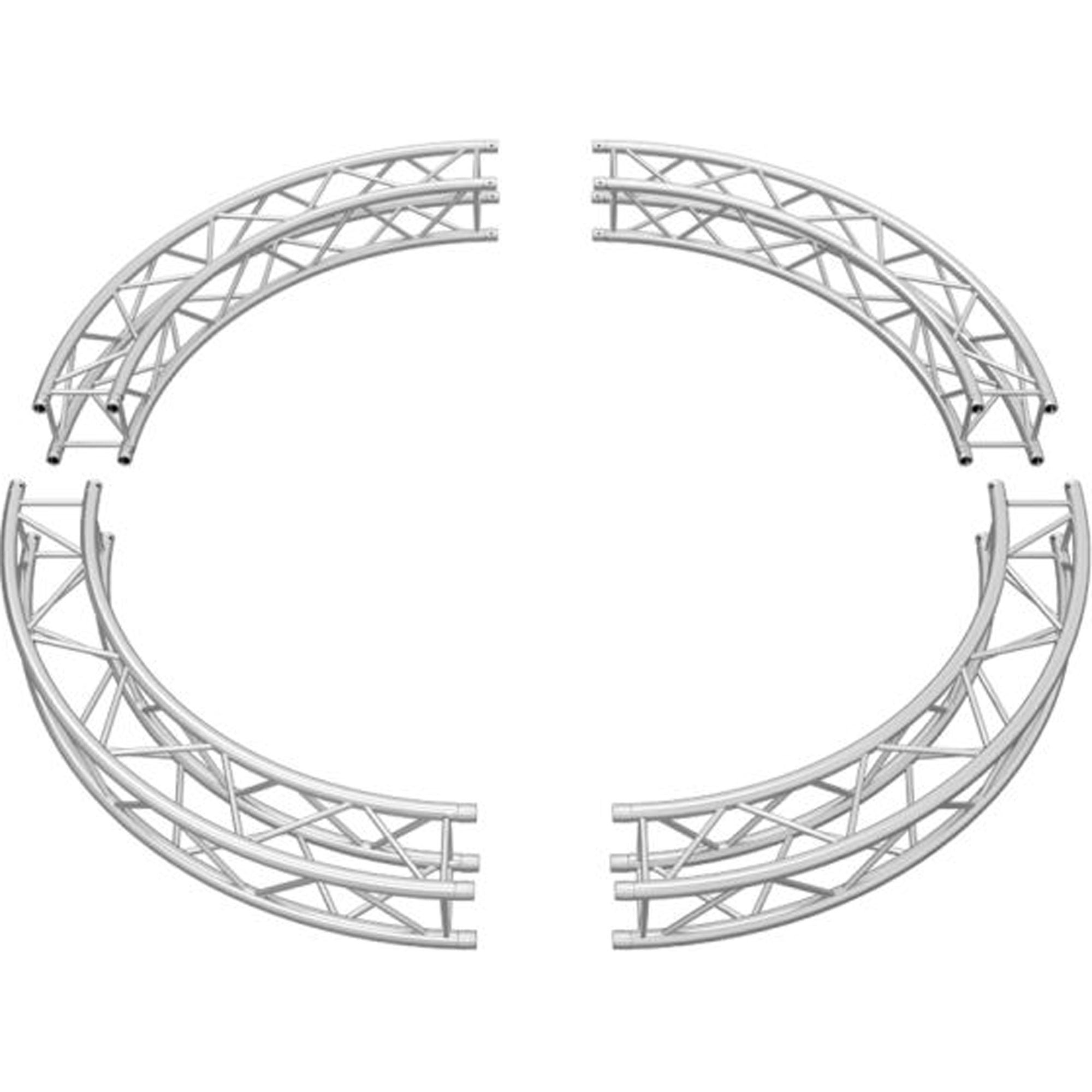 Global Truss F34 Square Truss System Circle (6.56ft/2.0m Diameter, 4 x 90º Arcs)