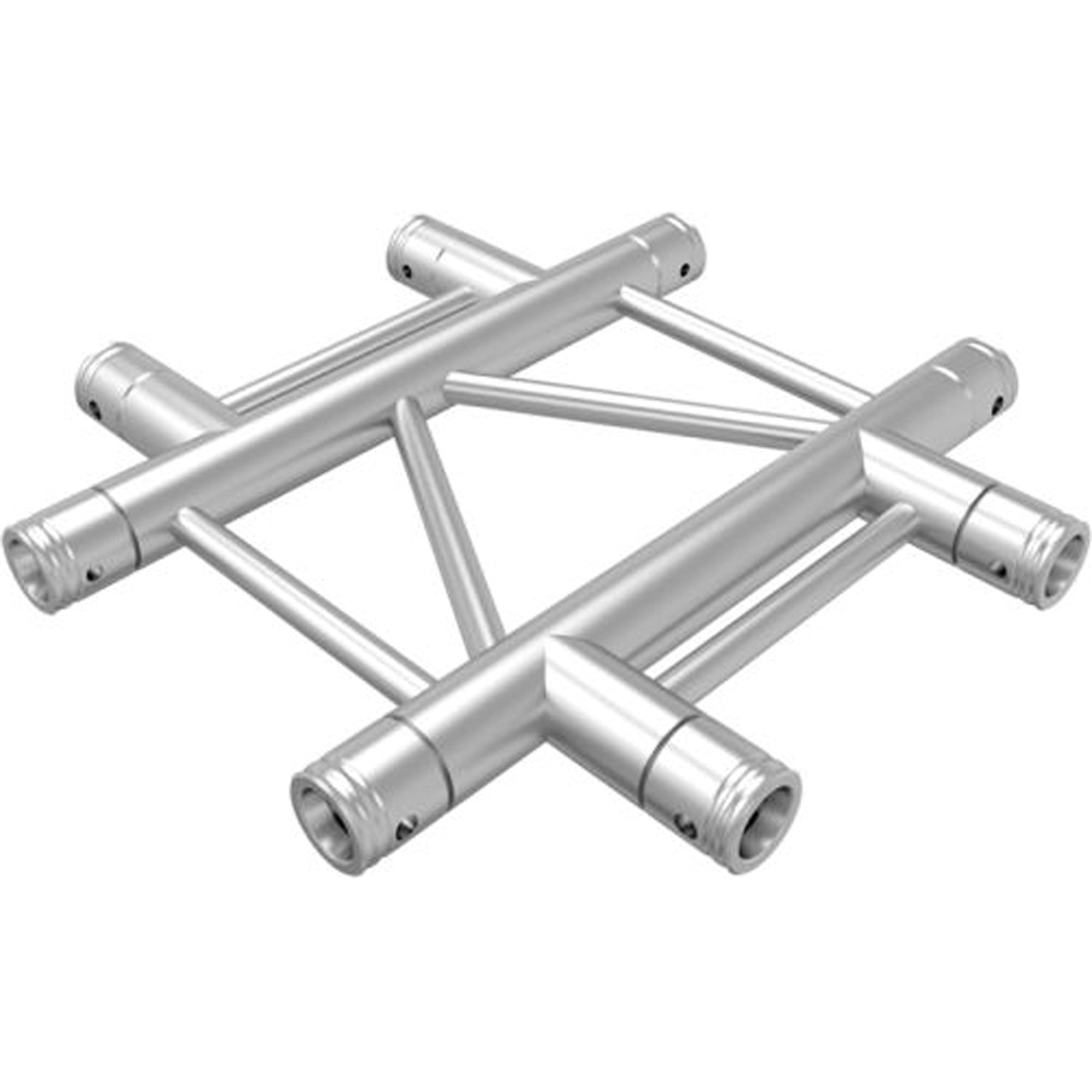 Global Truss 4-Way Horizontal Cross Junction for F32 I-Beam Truss System (Aluminum)