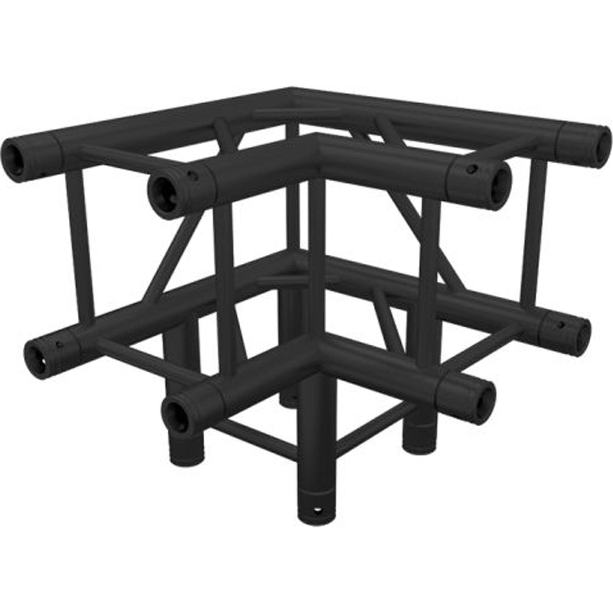 Global Truss 3-Way 90 Degree Corner for F34 Square Truss System (Matte Black)