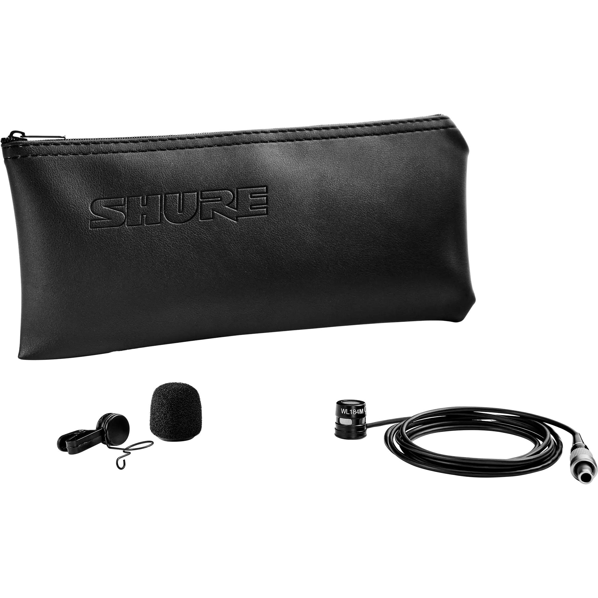 Shure WL184m Low-Profile Supercardioid Lavalier Microphone with LEMO 3-Pin Connector (Black)