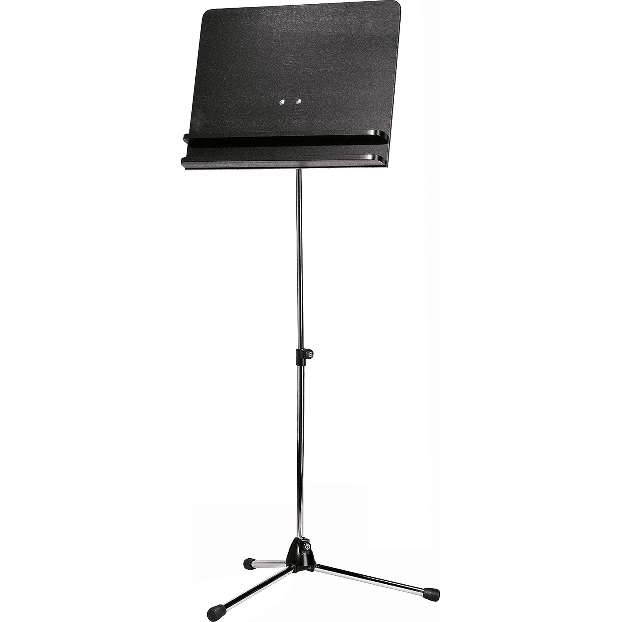 K&M Stands 118/3 Orchestra Music Stand (Nickel & Black Wooden)