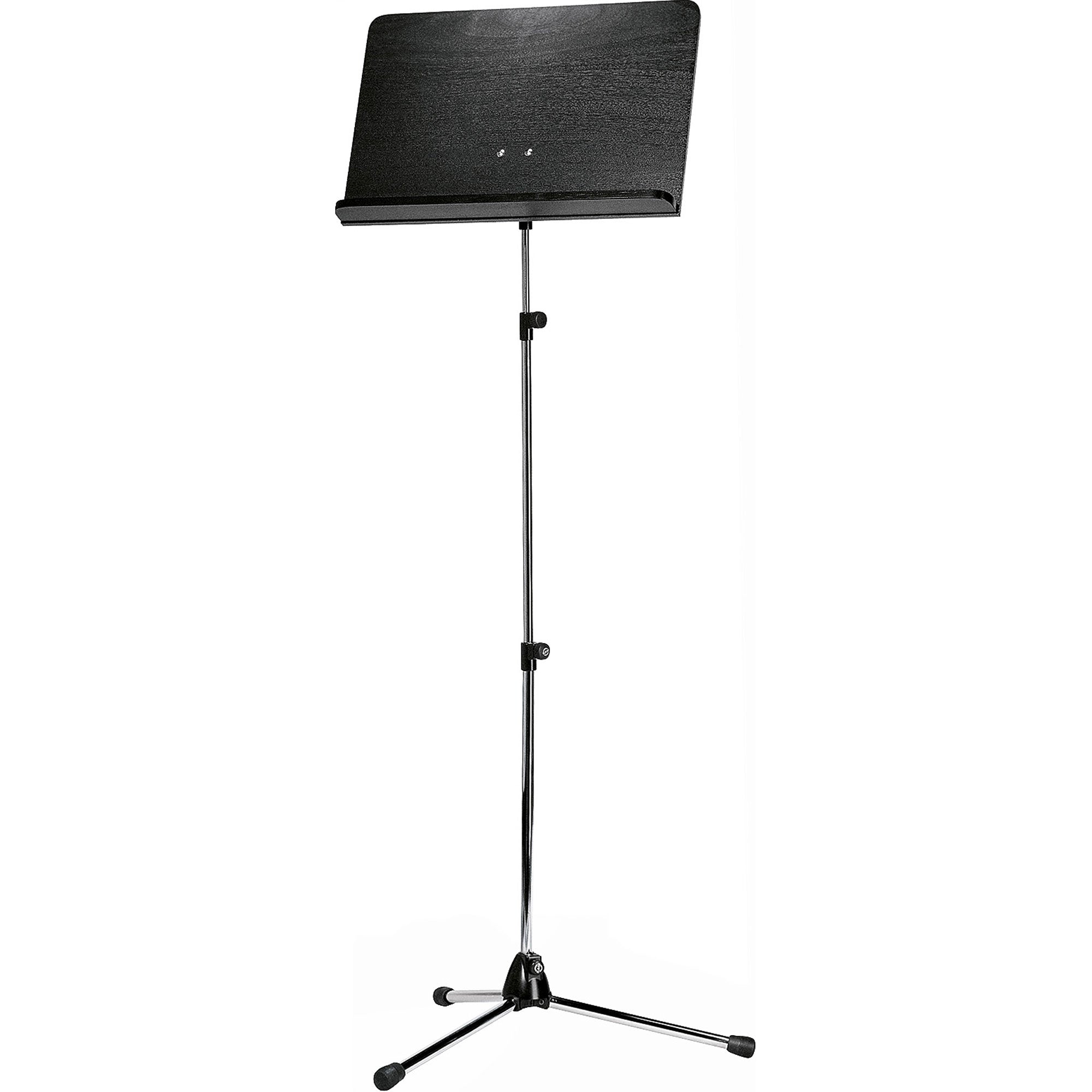 K&M Stands 118/4 Orchestra Music Stand (Nickel & Black Wooden)