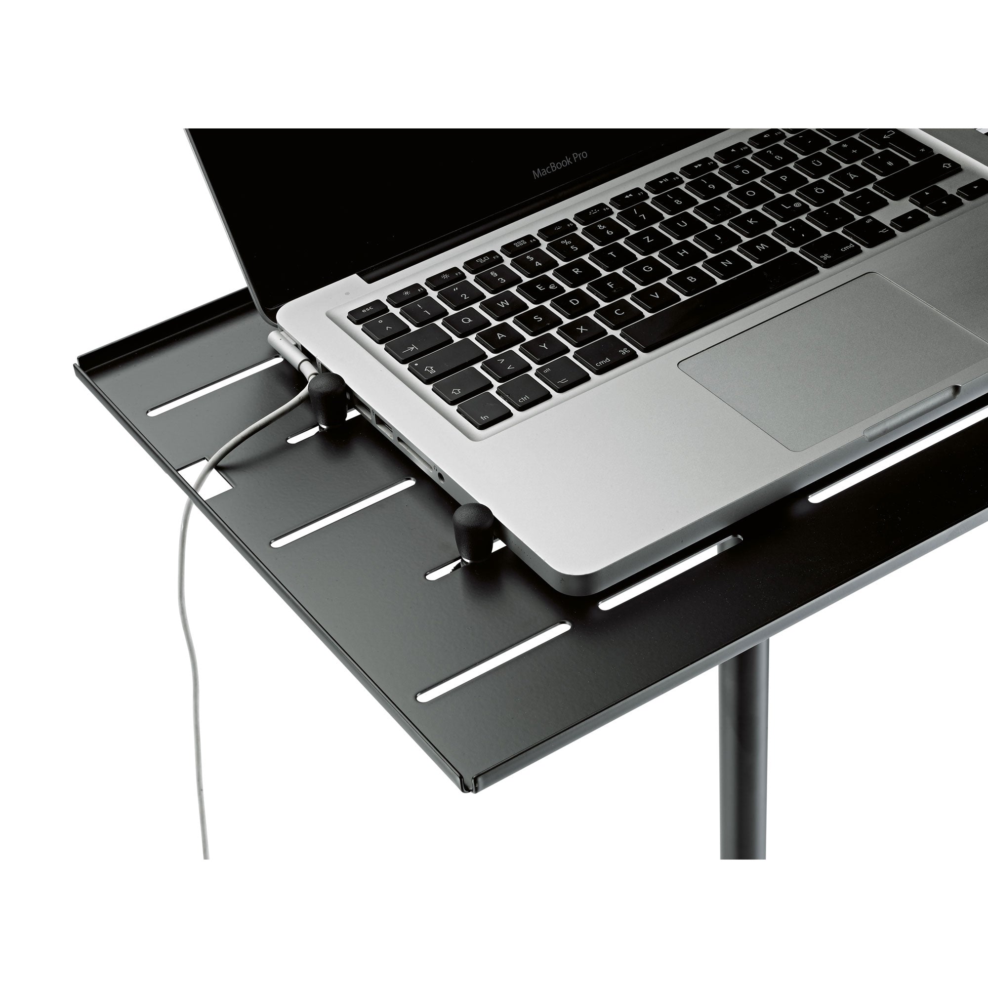 K&M Stands 12185 Laptop Stand with Clamping Option (Black)