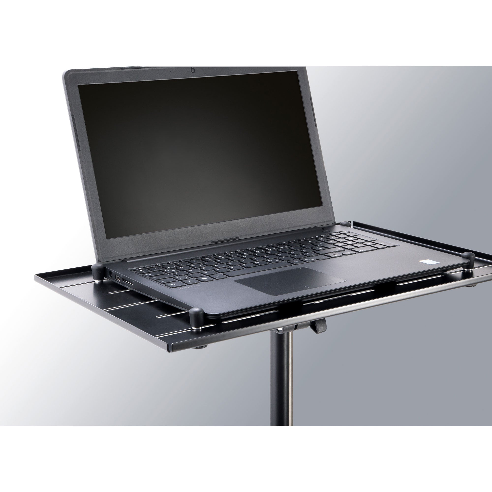 K&M Stands 12185 Laptop Stand with Clamping Option (Black)