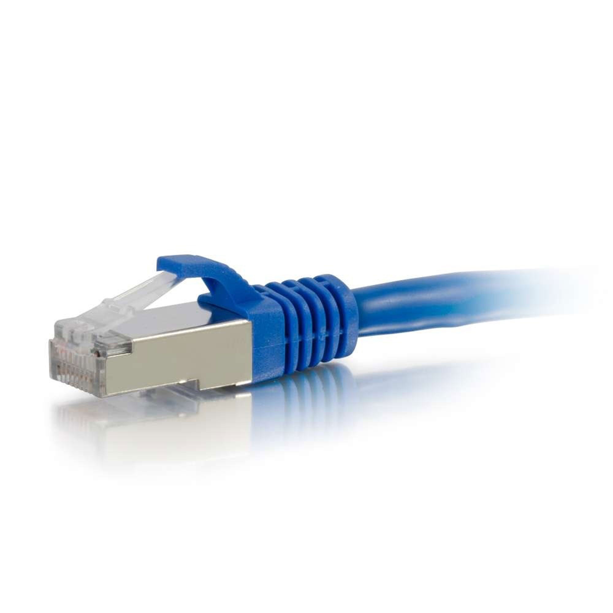 C2G Cat6a Snagless Shielded (STP) Ethernet Network Patch Cable - Blue (1')