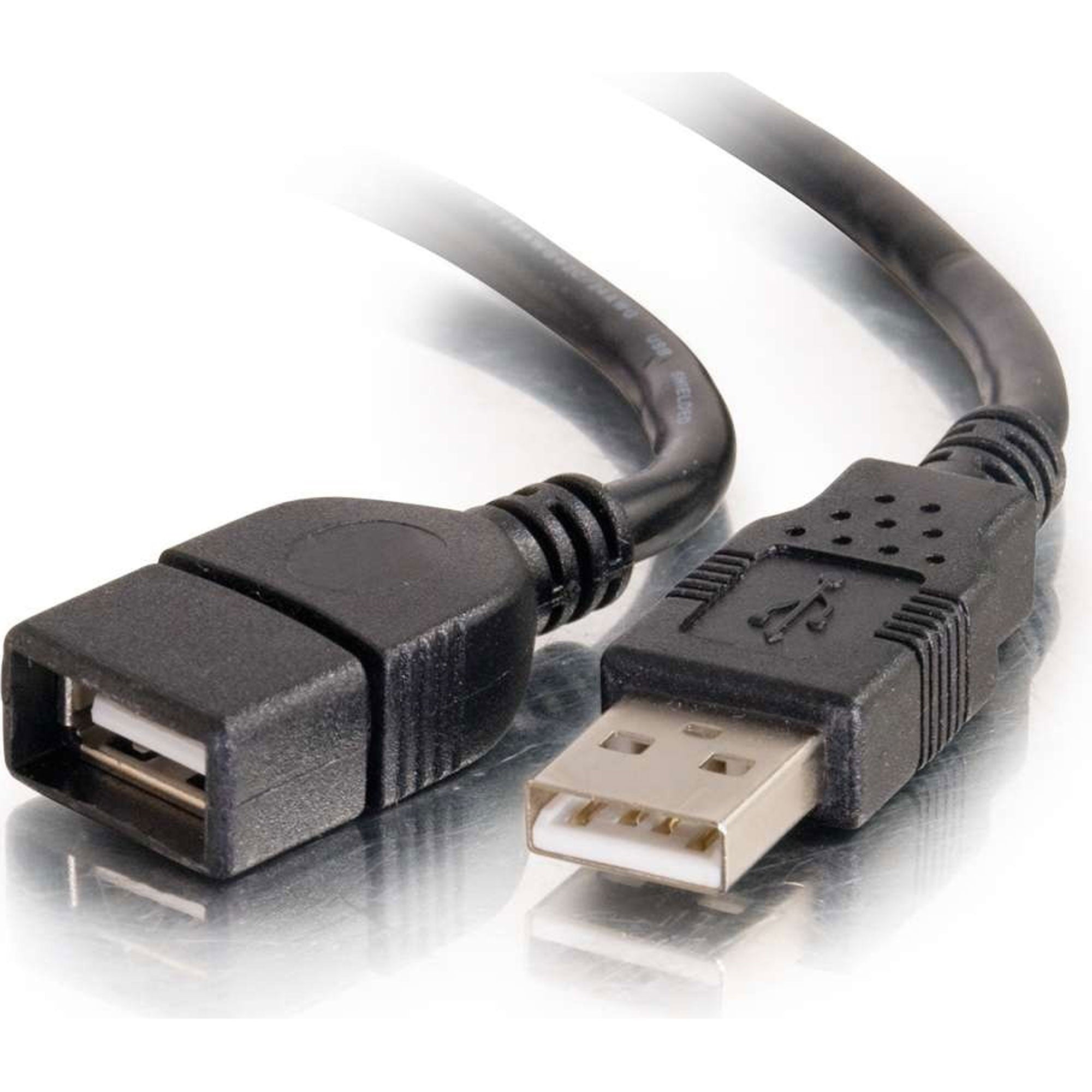 C2G USB 2.0 A Male to A Female Extension Cable - Black (9.8'/3m)