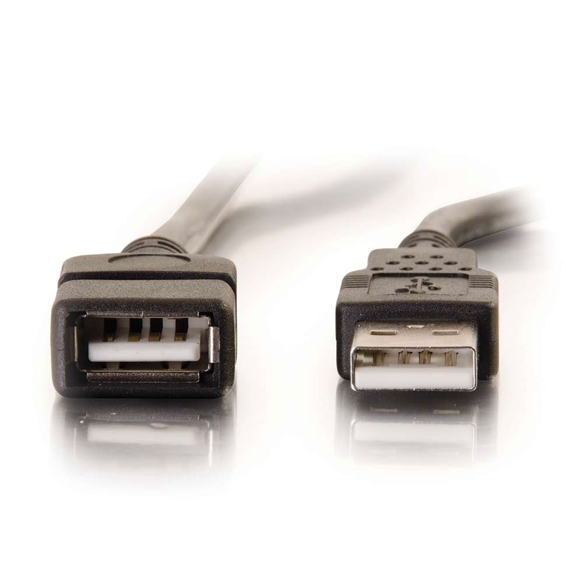 C2G USB 2.0 A Male to A Female Extension Cable - Black (9.8'/3m)