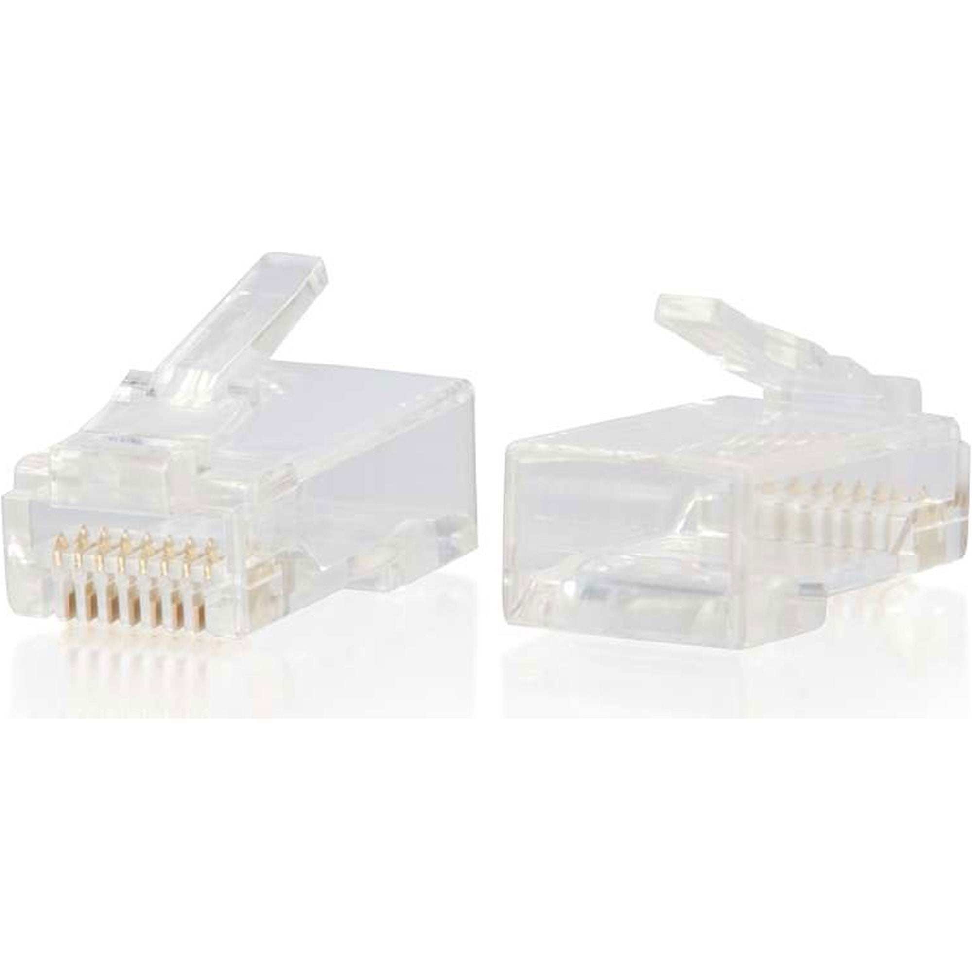 C2G RJ45 Cat6 Modular Plug for Round Solid/Stranded Cable (100 Pack)