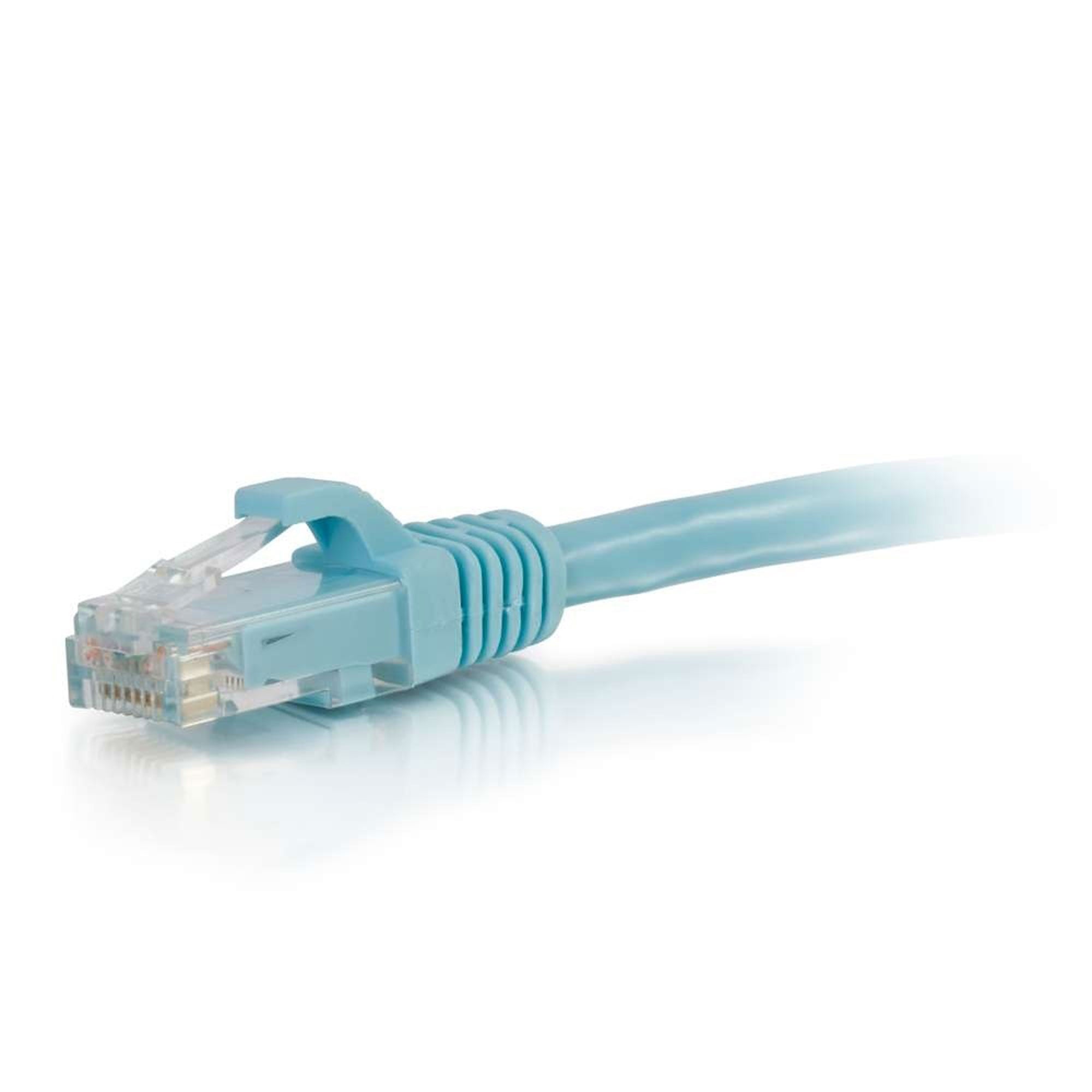 C2G Cat6a Snagless Unshielded (UTP) Ethernet Network Patch Cable - Aqua (1')