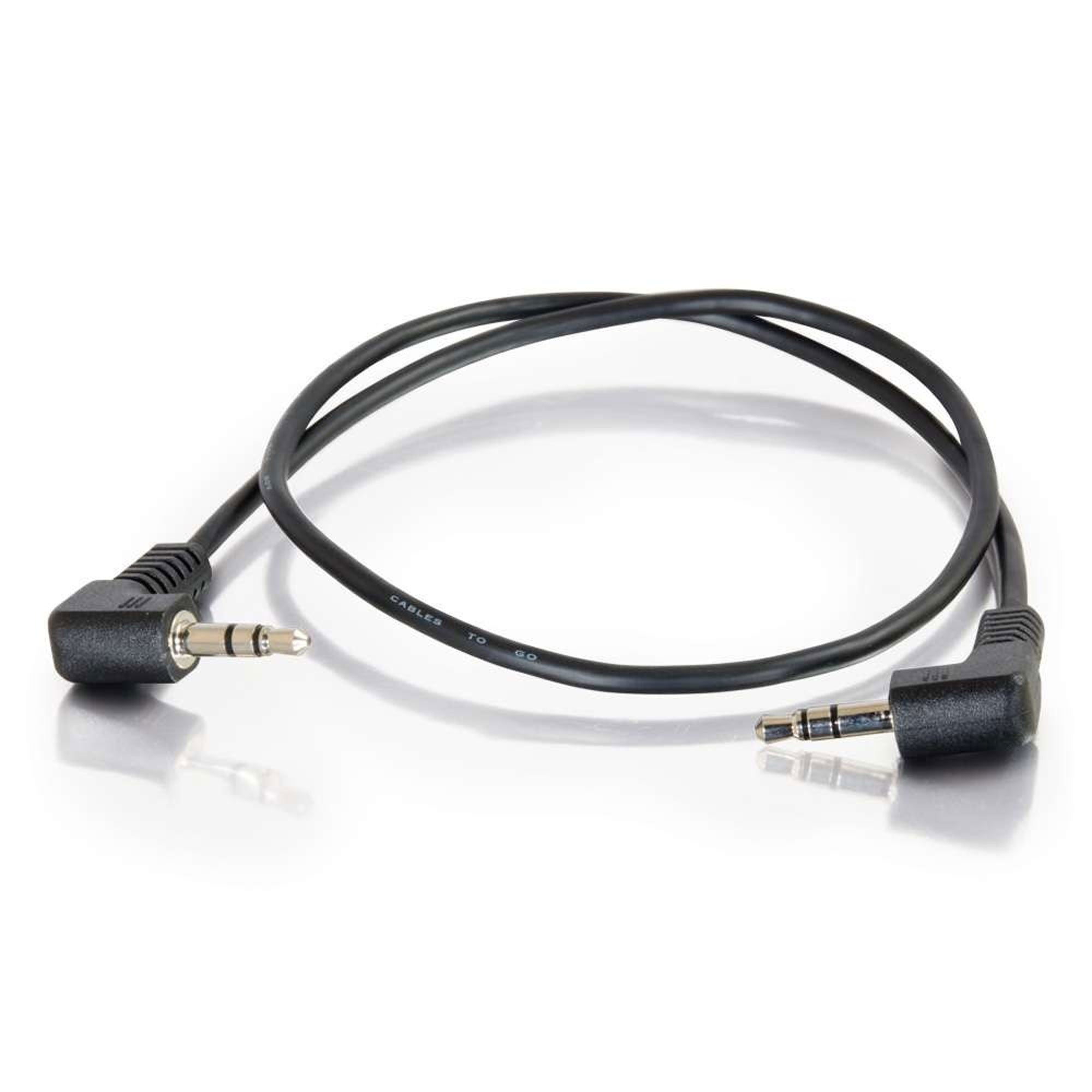 C2G 3.5mm Right Angled Male/Male Stereo Audio Cable (12')