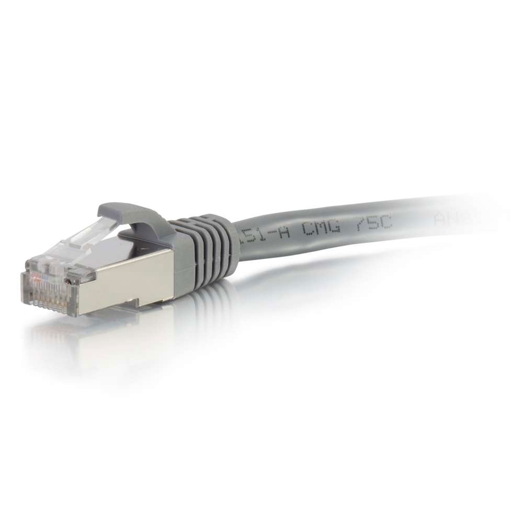 C2G Cat6a Snagless Shielded (STP) Ethernet Network Patch Cable - Grey (6')