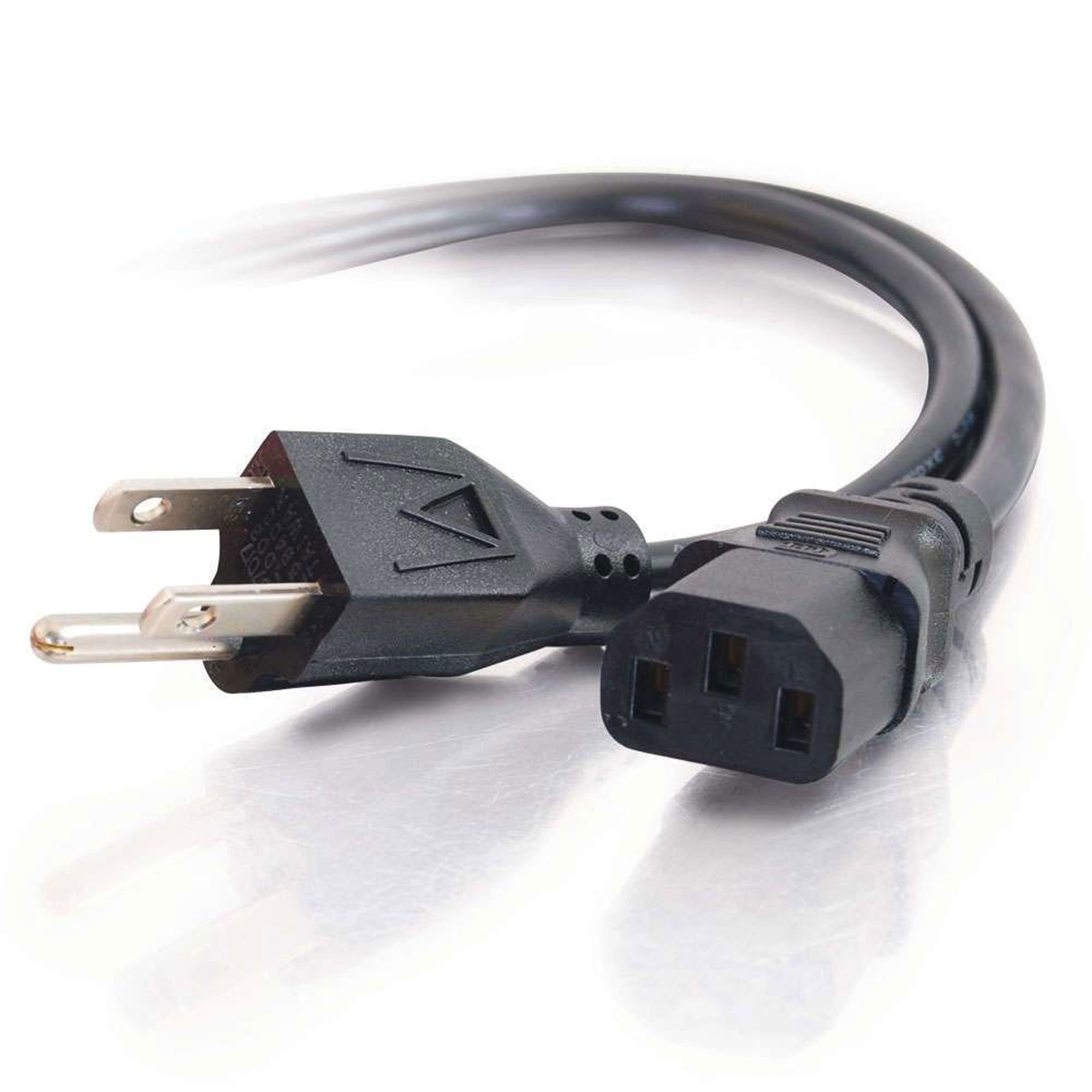 C2G 03130 Universal Power Cord 18 AWG NEMA 5-15P to IEC-C13 (6')