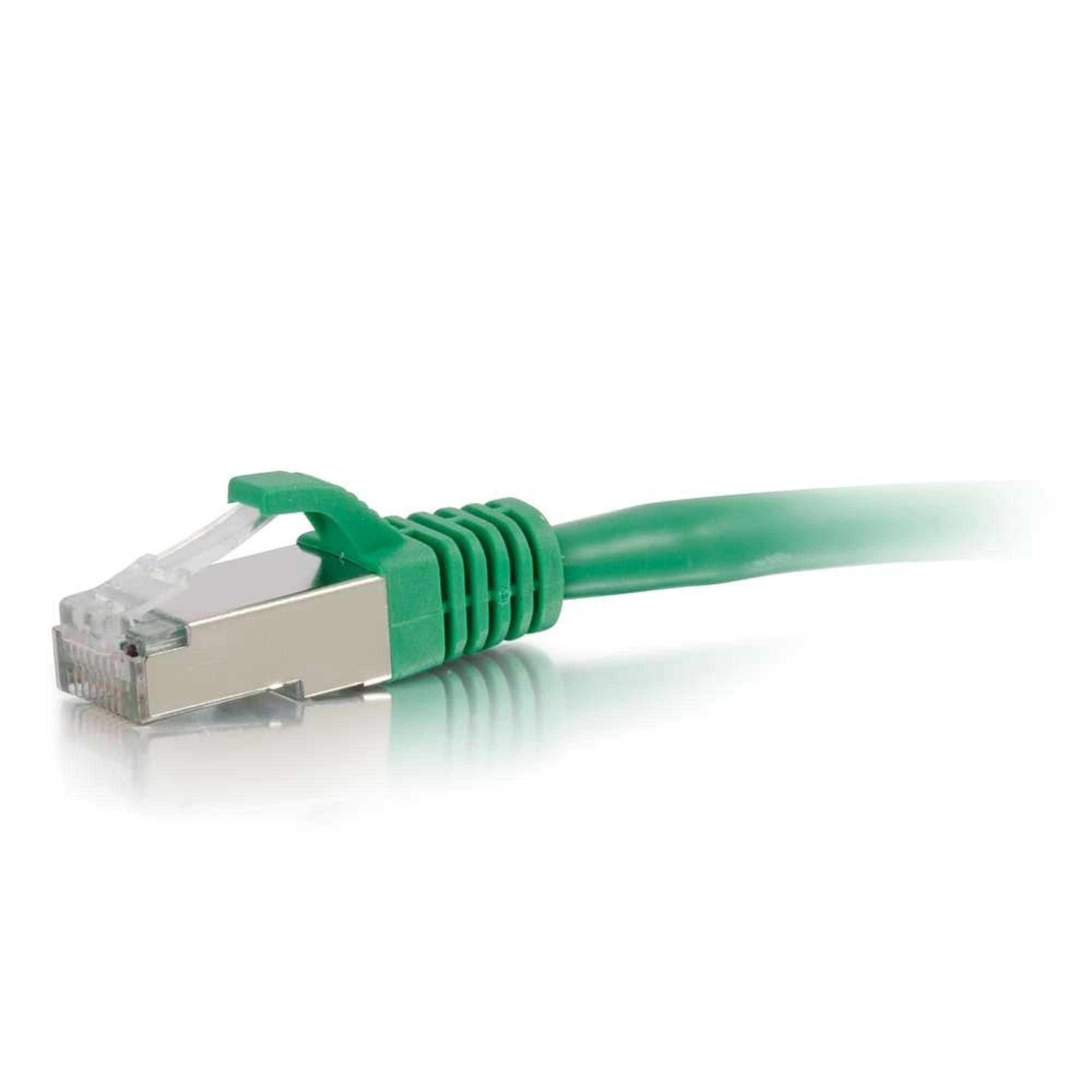 C2G Cat6 Snagless Shielded (STP) Ethernet Network Patch Cable - Green (15')