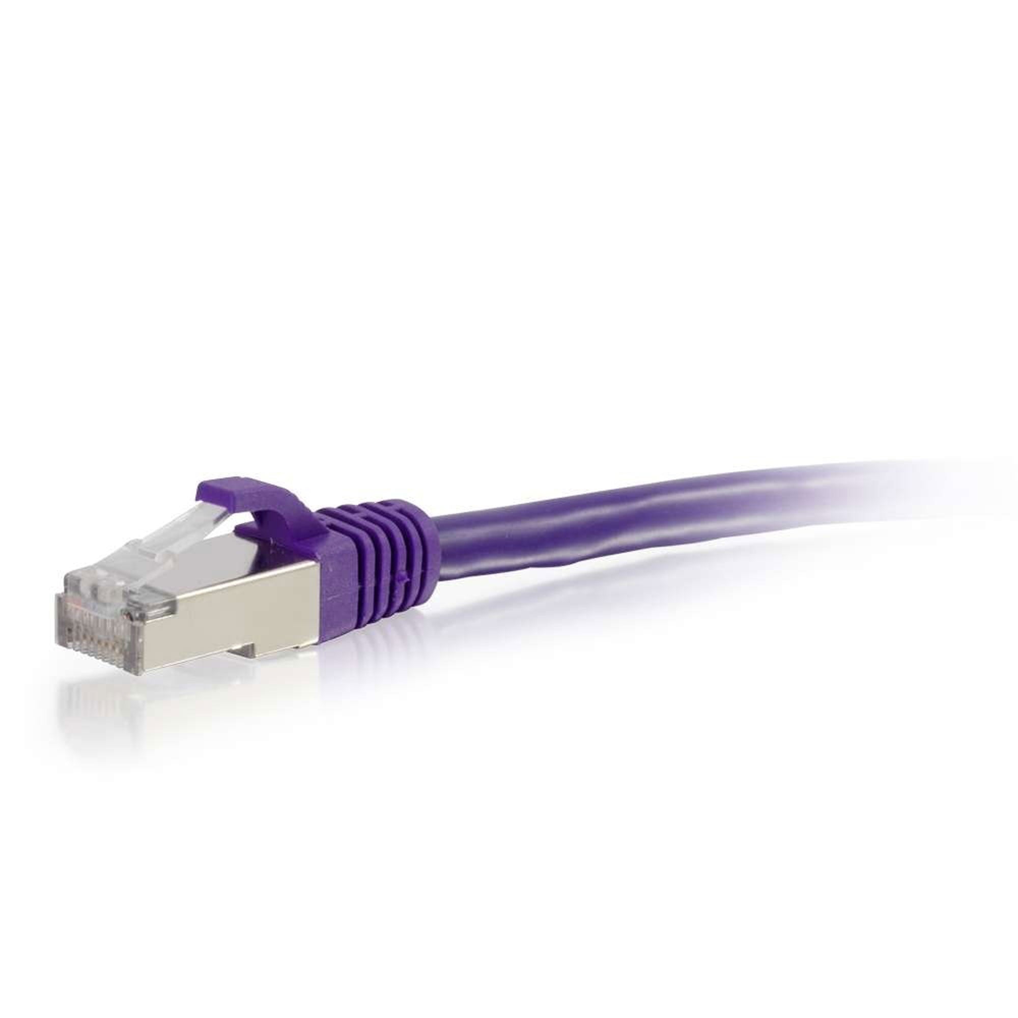 C2G Cat6 Snagless Shielded (STP) Ethernet Network Patch Cable - Purple (14')