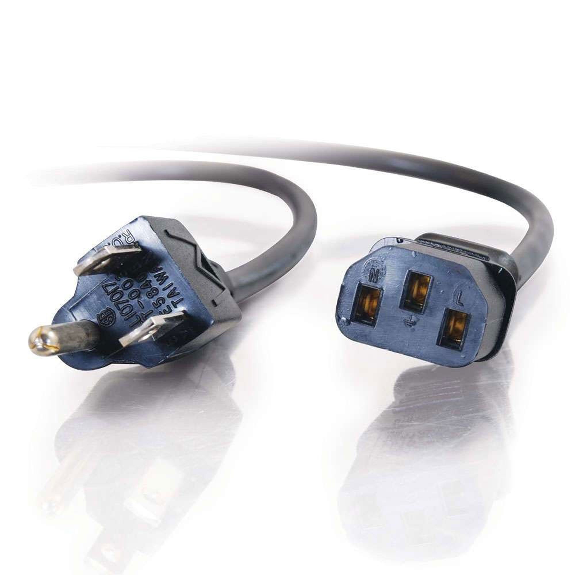 C2G 14719 Universal Power Cord 18 AWG NEMA 5-15P to IEC-C13 (25')