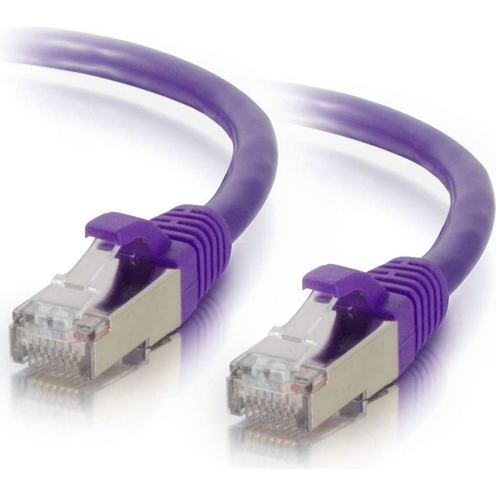 C2G Cat6 Snagless Shielded (STP) Ethernet Network Patch Cable - Purple (14')