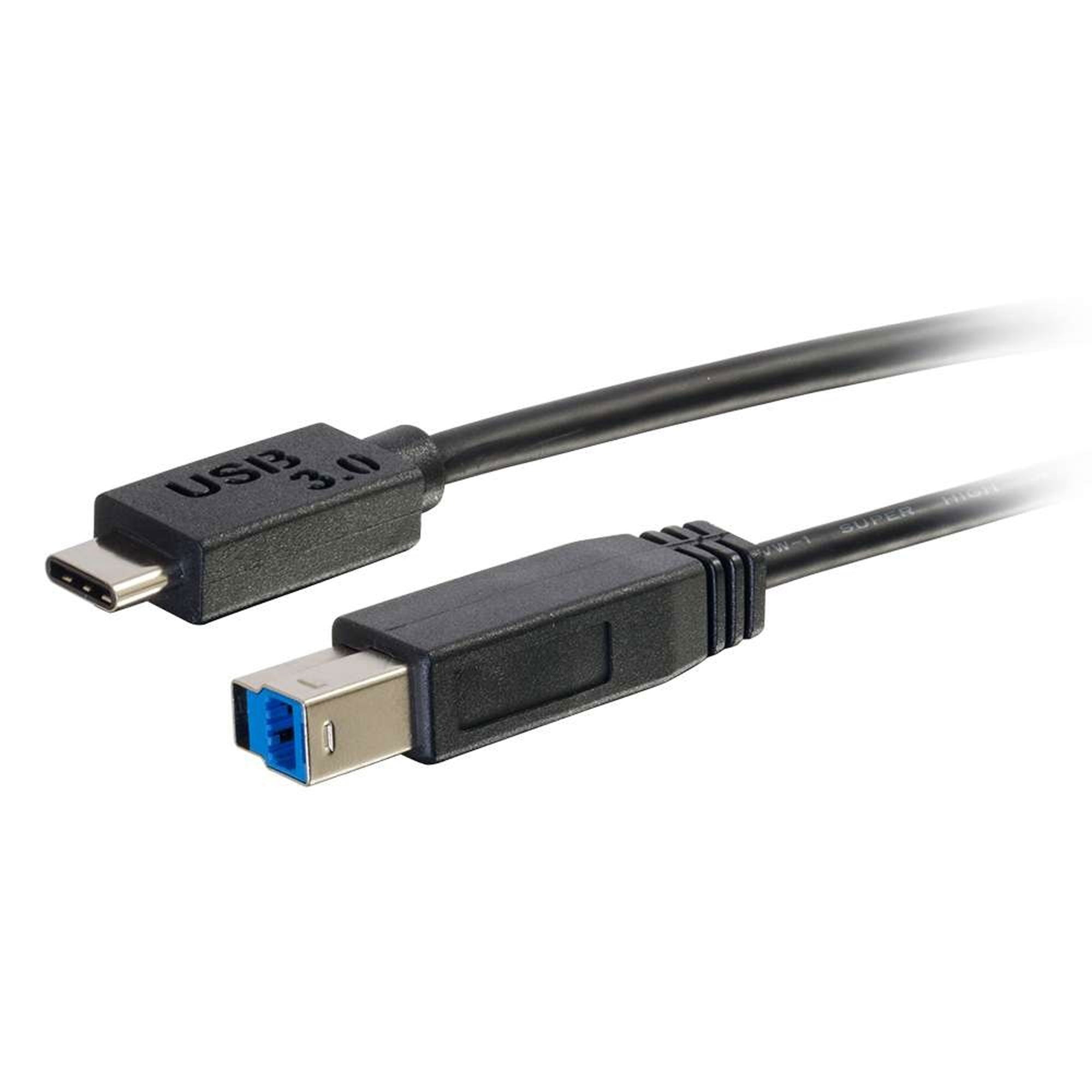 C2G 28865 USB-C Male to USB-B Male USB 3.1 (Gen1) Cable (3')