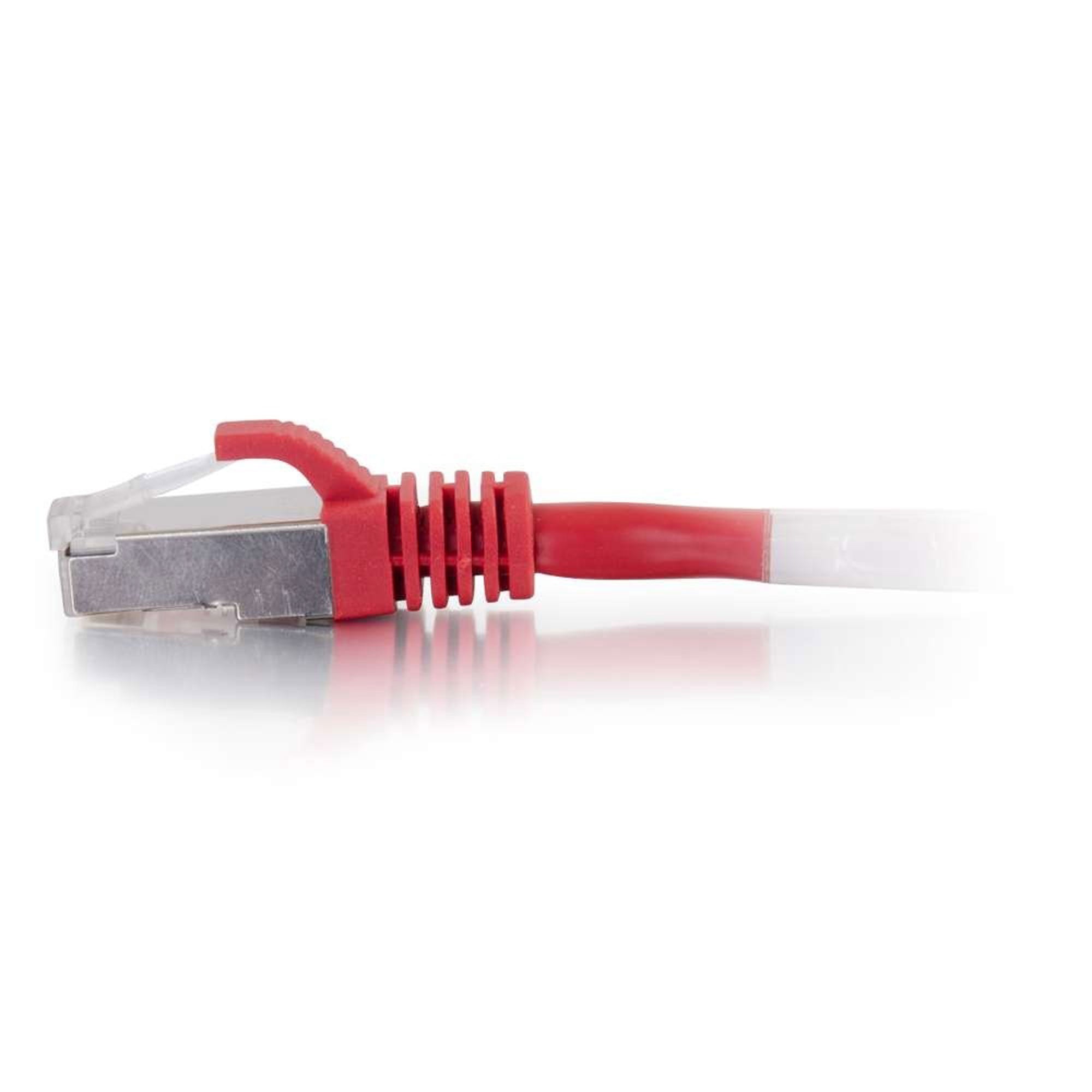 C2G Cat6 Snagless Shielded (STP) Ethernet Network Patch Cable - Red (2')