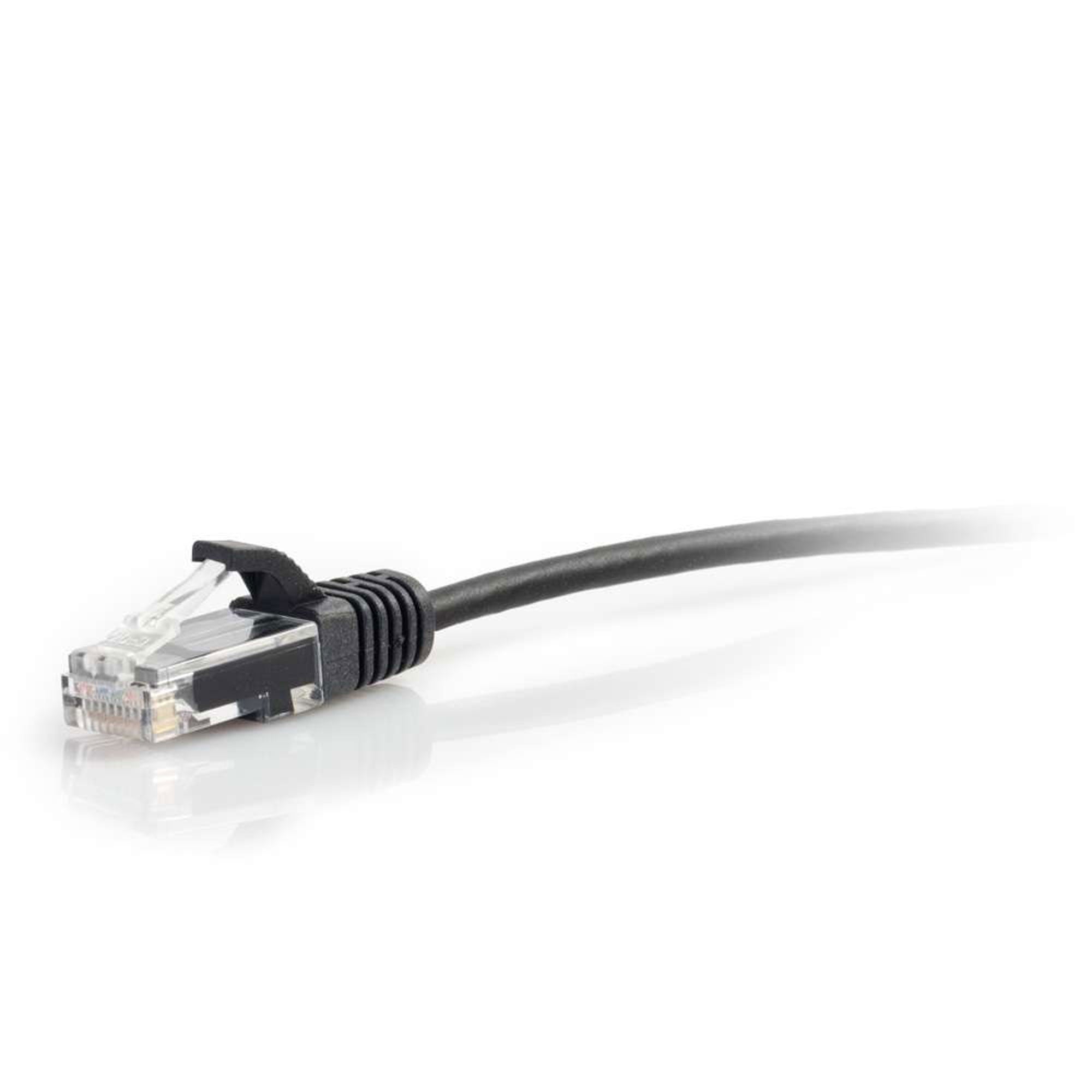 C2G Cat6 Snagless Unshielded (UTP) Slim Ethernet Network Patch Cable - Black (8')