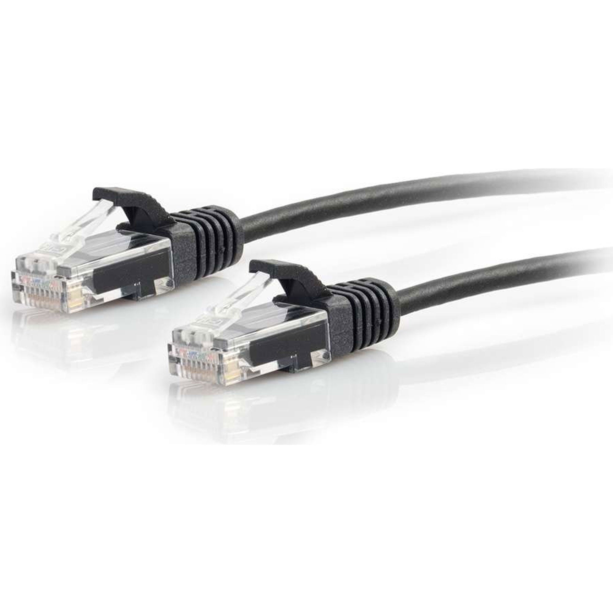 C2G Cat6 Snagless Unshielded (UTP) Slim Ethernet Network Patch Cable - Black (8')