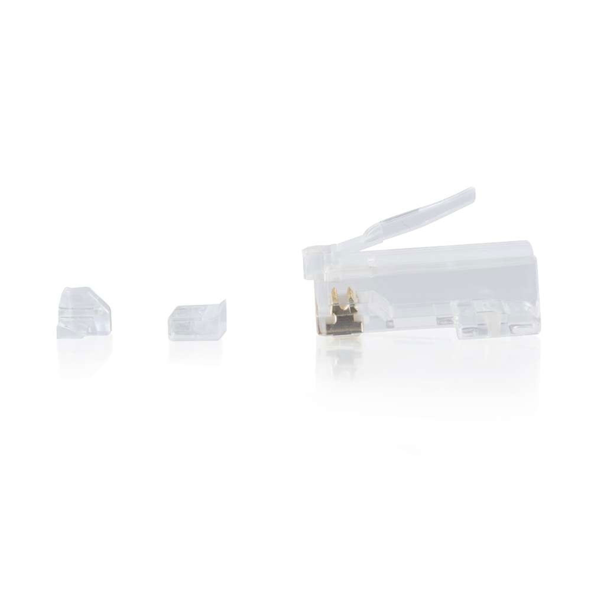 C2G RJ45 Cat6 Modular Plug for Round Solid/Stranded Cable (100 Pack)