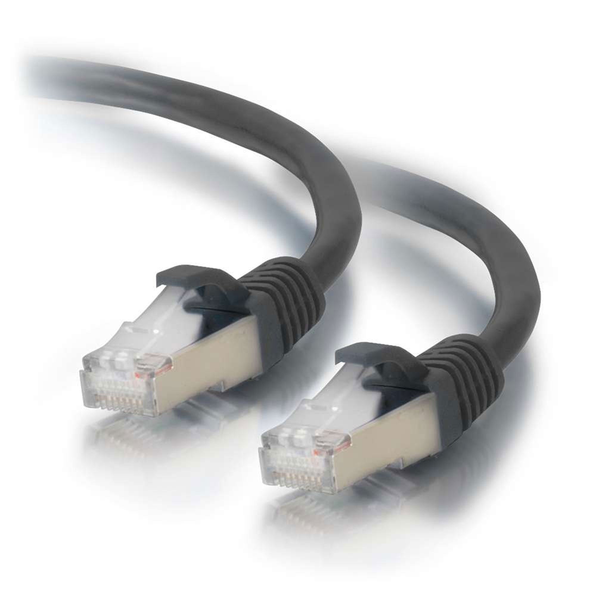 C2G Cat6 Snagless Shielded (STP) Ethernet Network Patch Cable - Black (2')