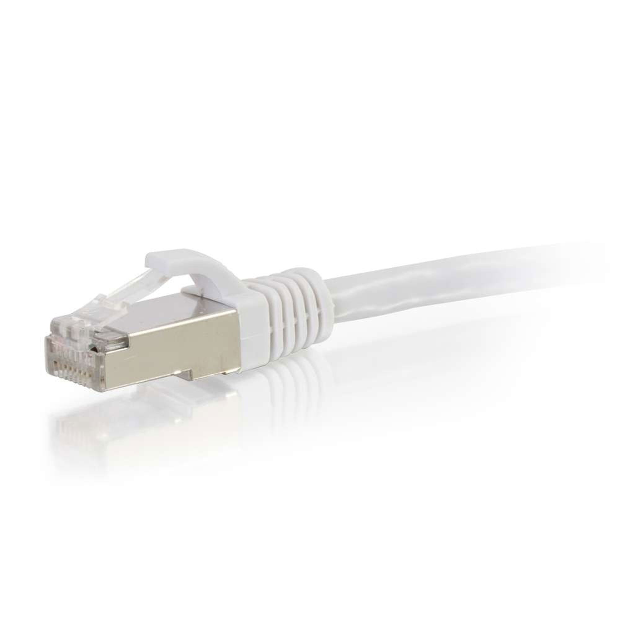 C2G Cat6 Snagless Shielded (STP) Ethernet Network Patch Cable - White (4')