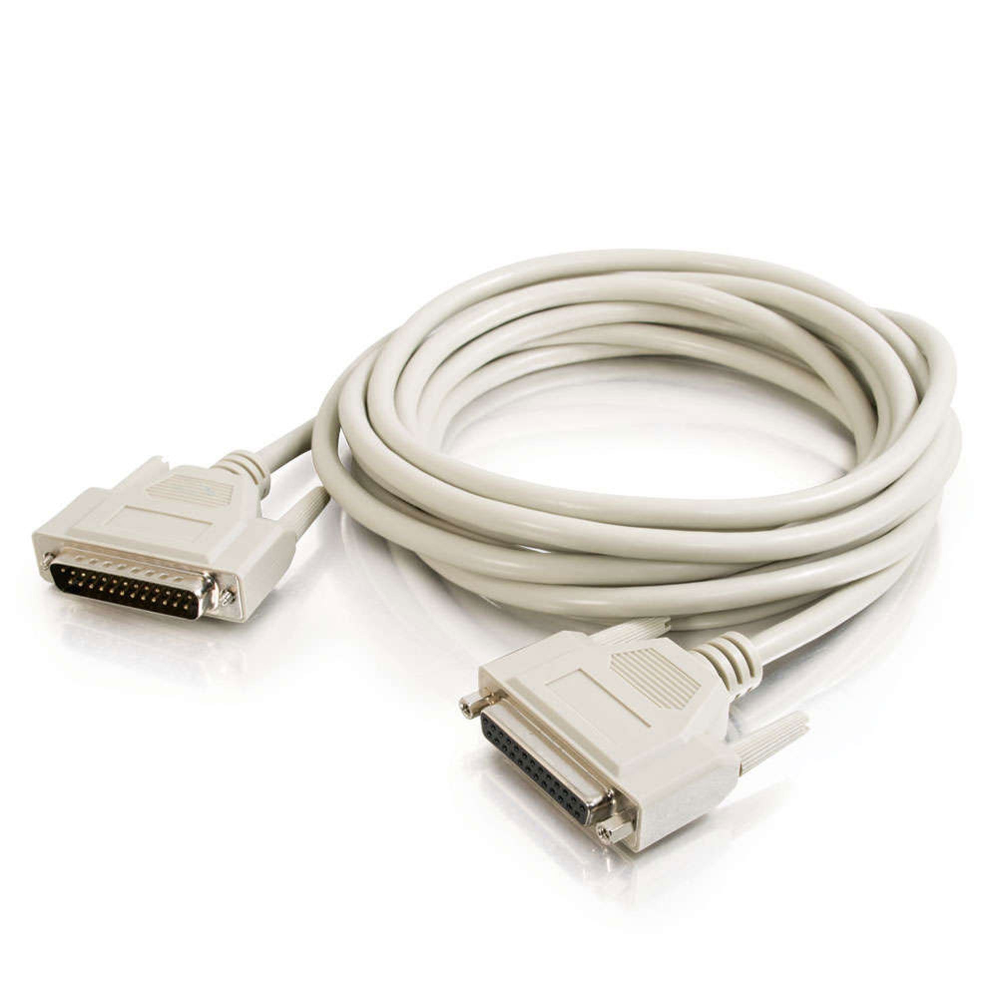 C2G DB25 Male/Female Serial RS232 Extension Cable (100')