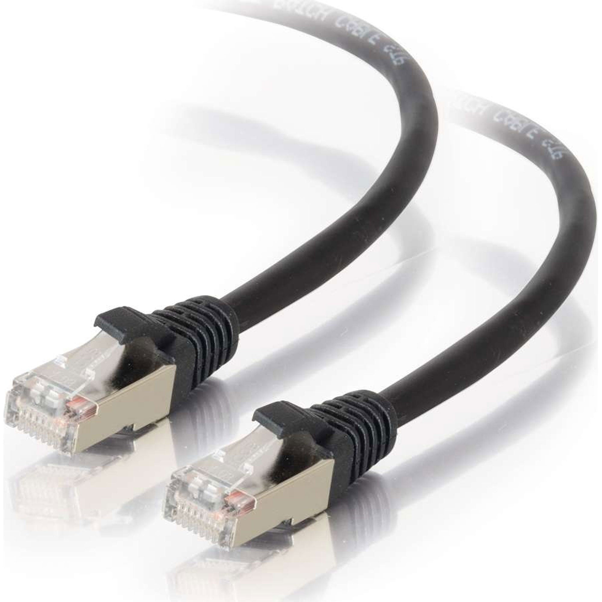 C2G Cat5e Snagless Shielded (STP) Ethernet Network Patch Cable - Black (50')