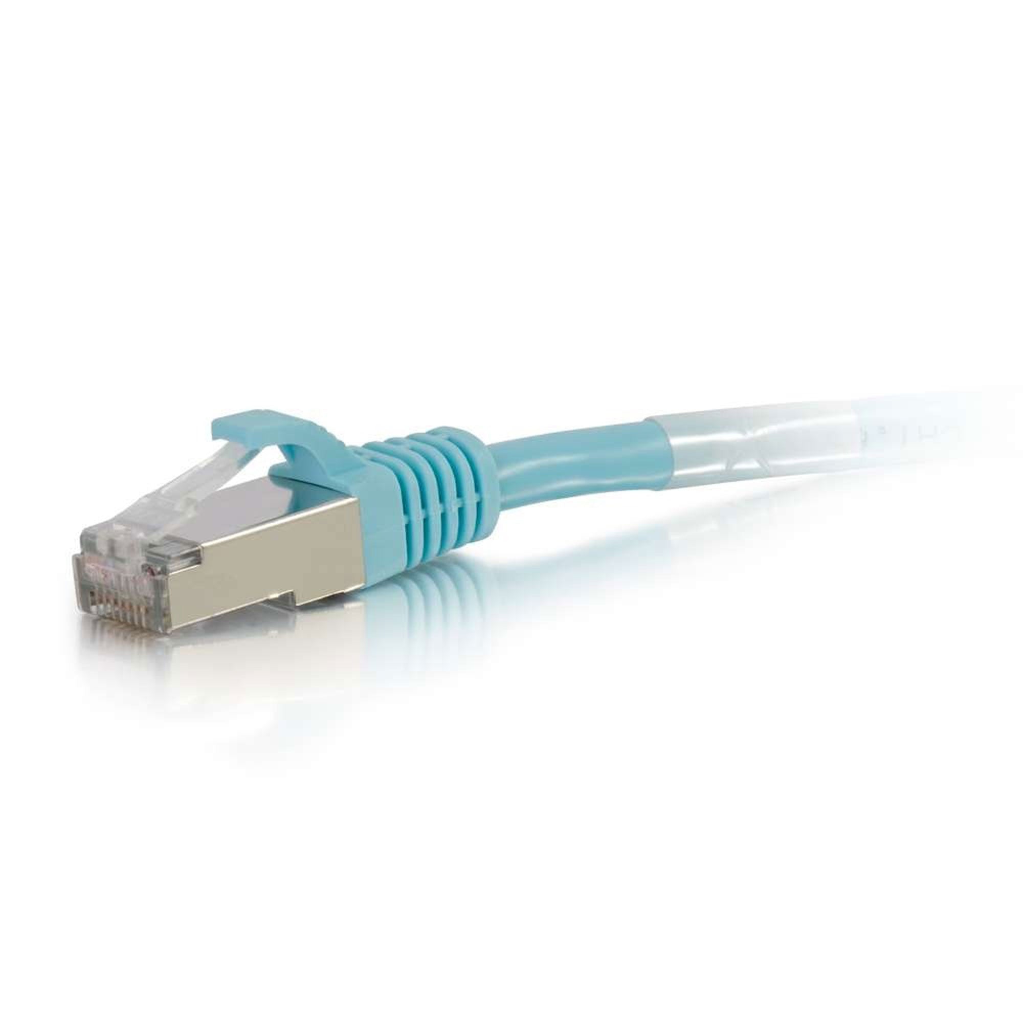 C2G Cat6a Snagless Shielded (STP) Ethernet Network Patch Cable - Aqua (35')