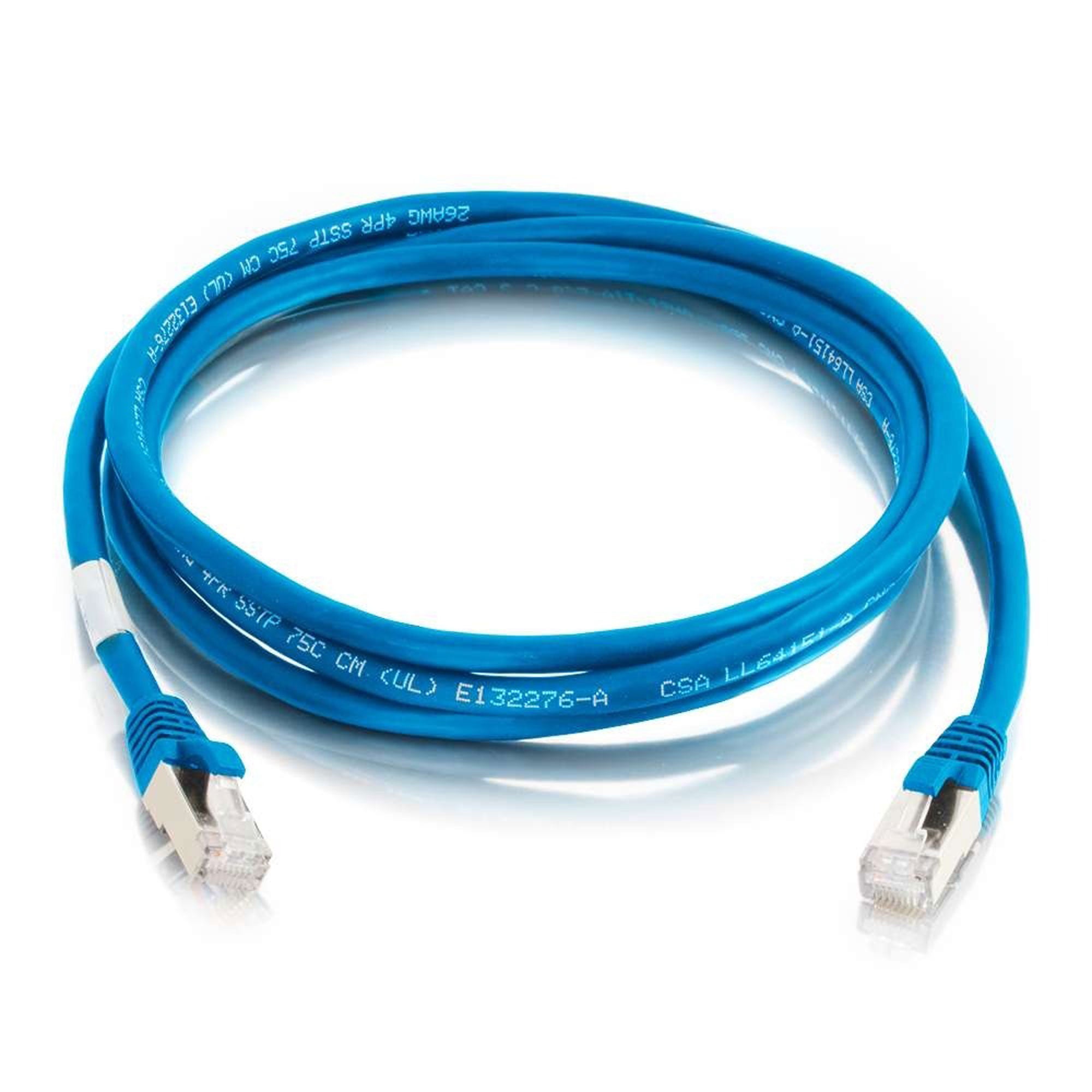 C2G Cat6 Snagless Shielded (STP) Ethernet Network Patch Cable - Blue (2')