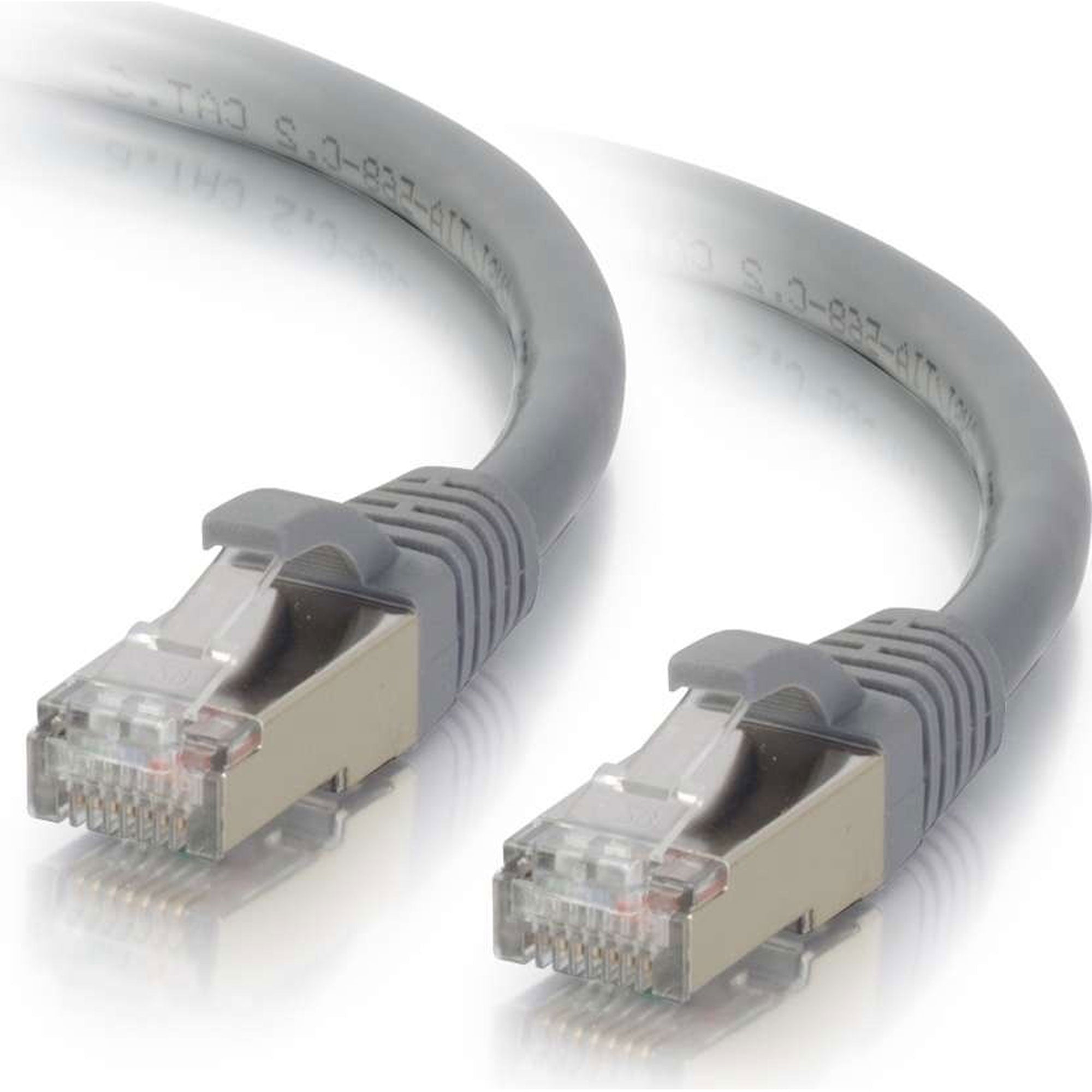 C2G Cat6 Snagless Shielded (STP) Ethernet Network Patch Cable - Grey (1')