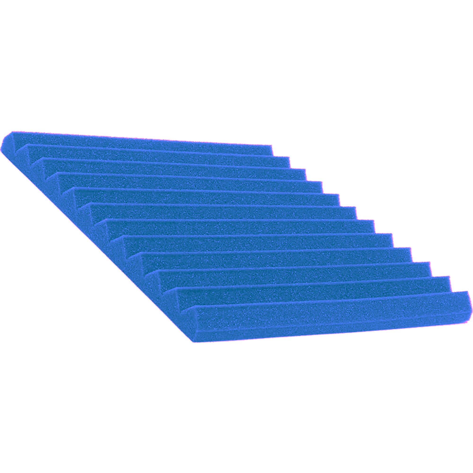 Performance Audio 12" x 12" x 1" Wedge Acoustic Foam Tile (Blue, 96 Pack)