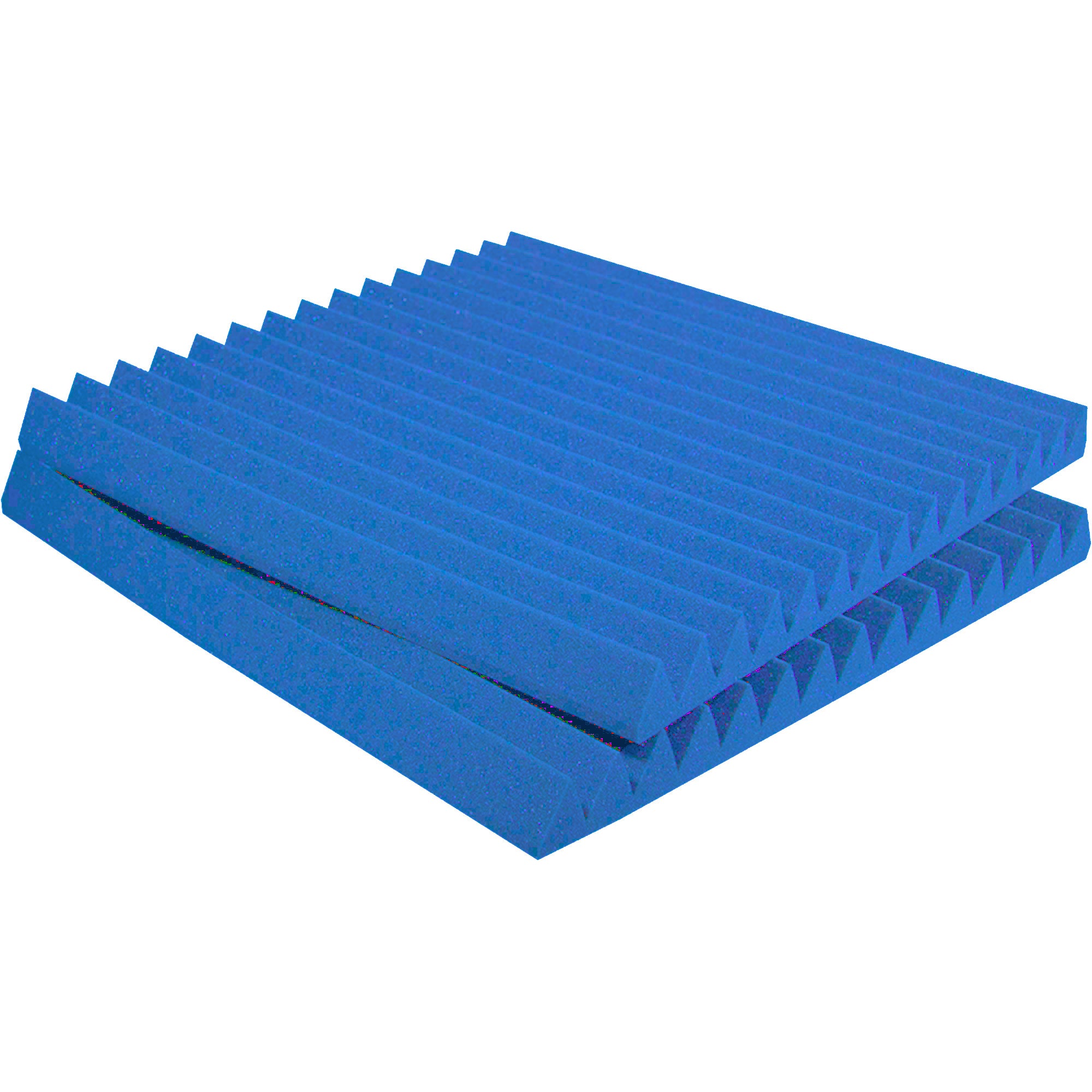 Performance Audio 12" x 12" x 1" Wedge Acoustic Foam Tile (Blue, 96 Pack)