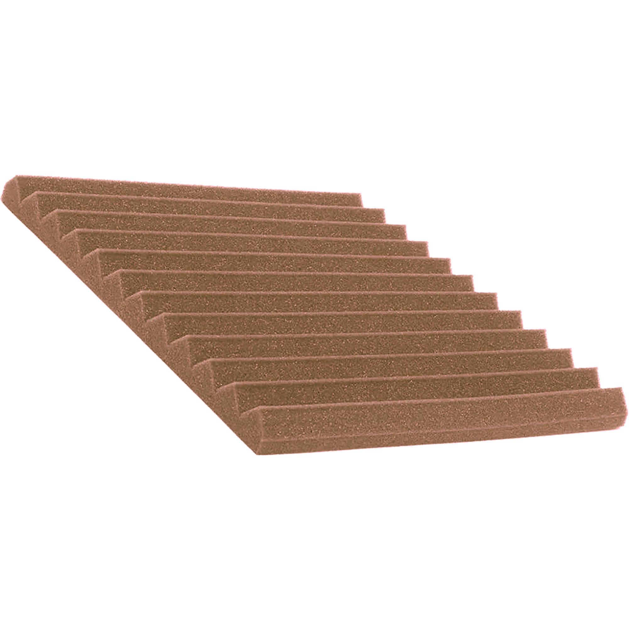 Performance Audio 12" x 12" x 1" Wedge Acoustic Foam Tile (Brown, 96 Pack)