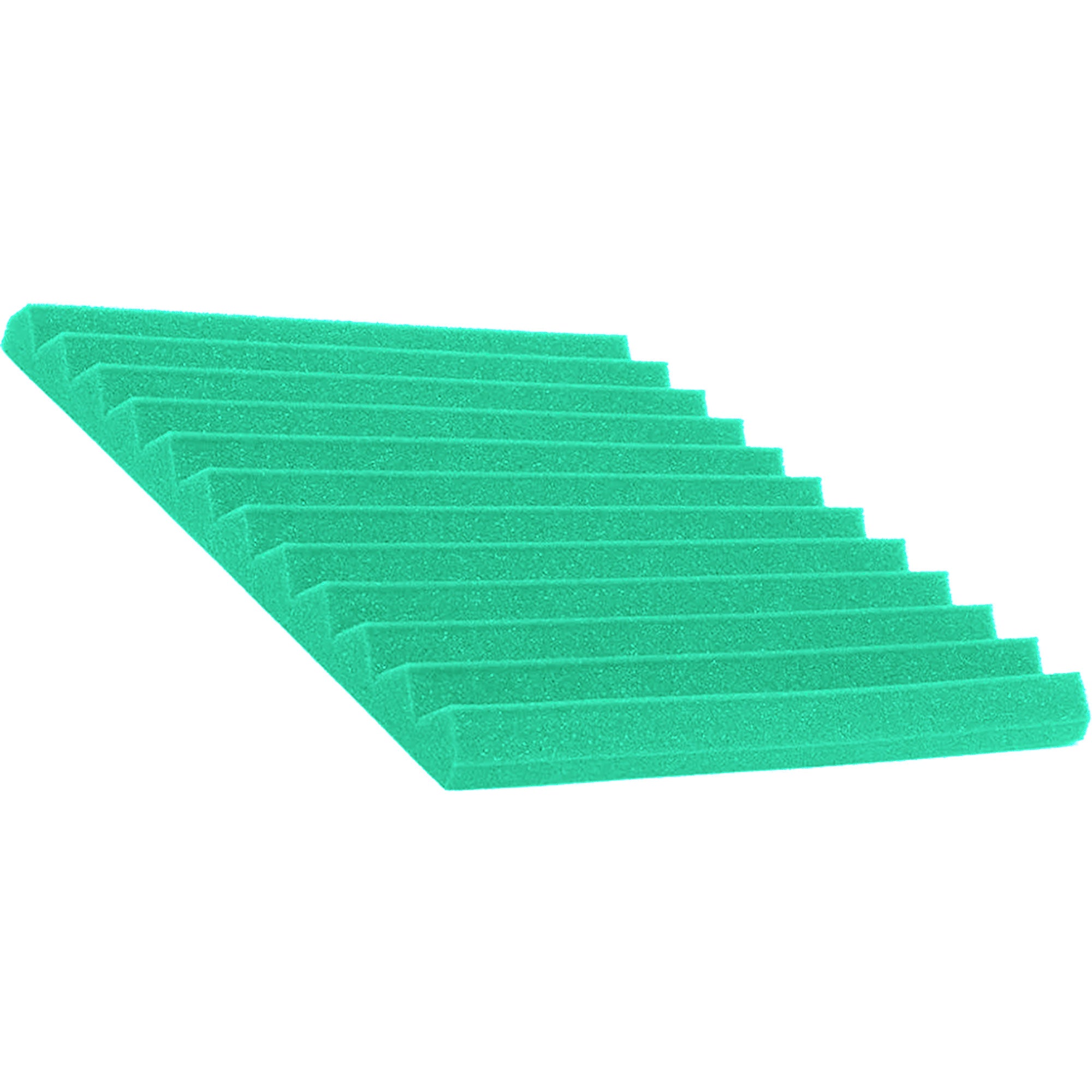 Performance Audio 12" x 12" x 1" Wedge Acoustic Foam Tile (Kelly Green, 48 Pack)