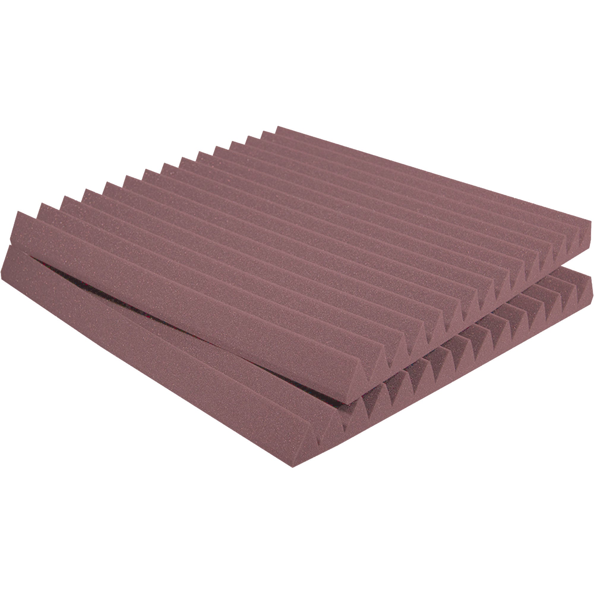 Performance Audio 12" x 12" x 1" Wedge Acoustic Foam Tile (Rosy Beige, 48 Pack)