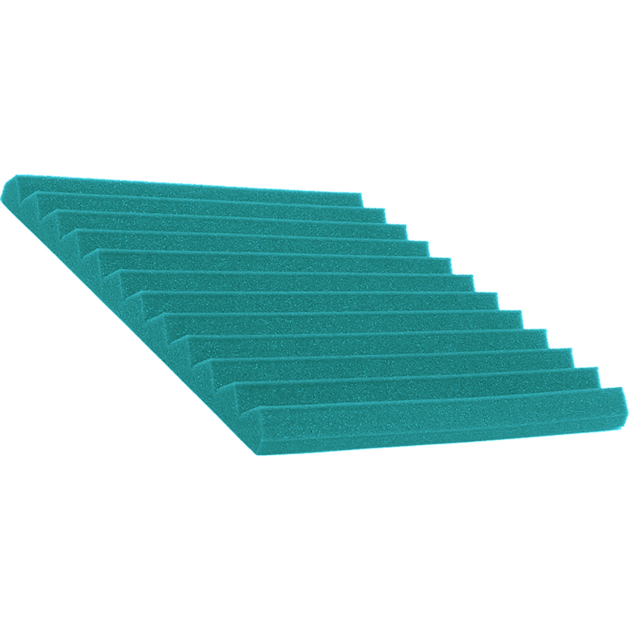 Performance Audio 12" x 12" x 1" Wedge Acoustic Foam Tile (Teal, 96 Pack)