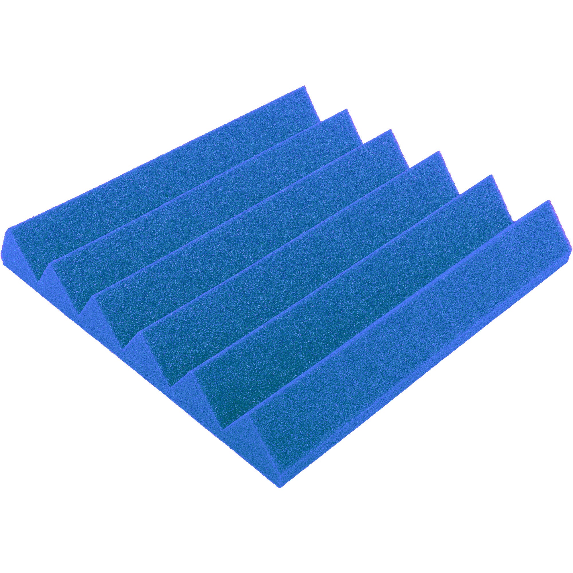 Performance Audio 12" x 12" x 2" Wedge Acoustic Foam Tile (Blue, 48 Pack)